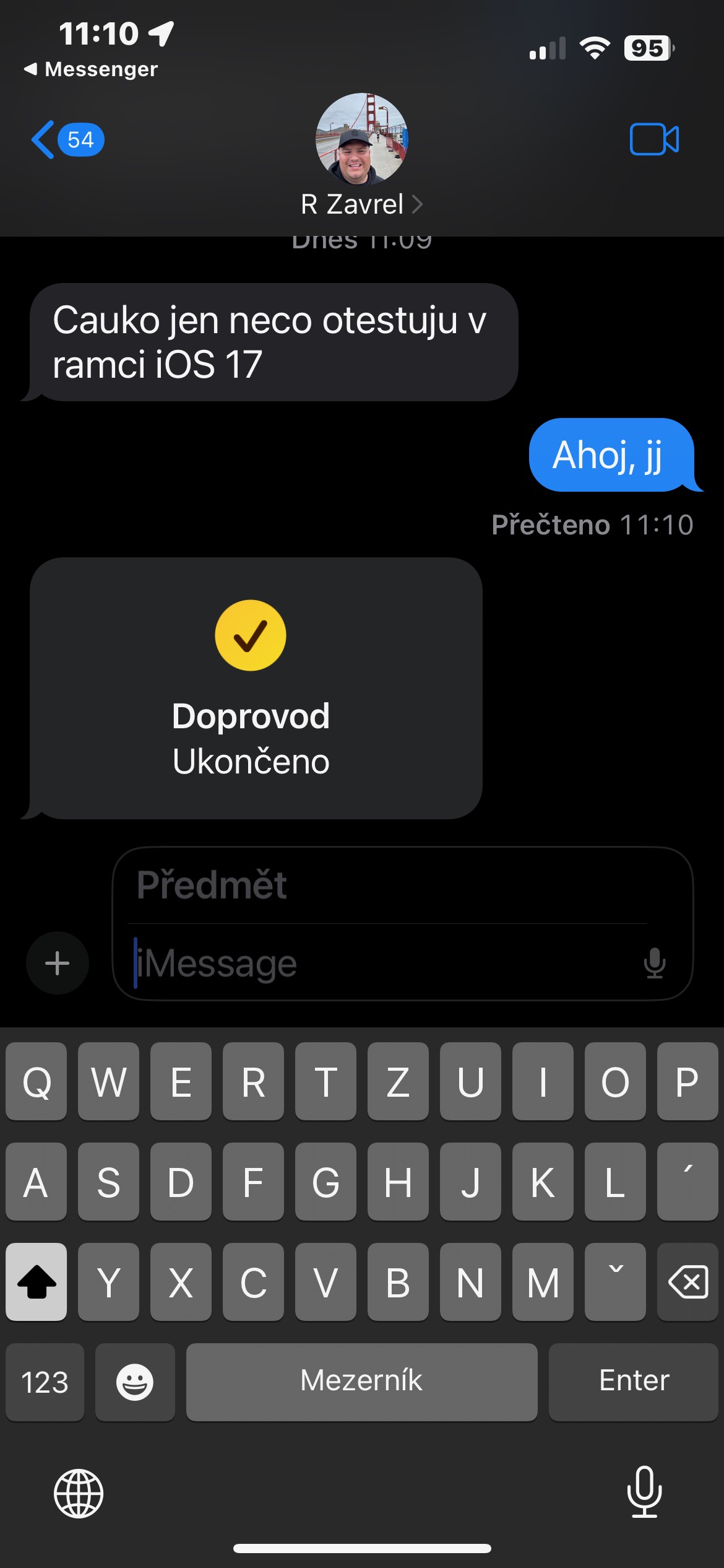 messaging app checkmark