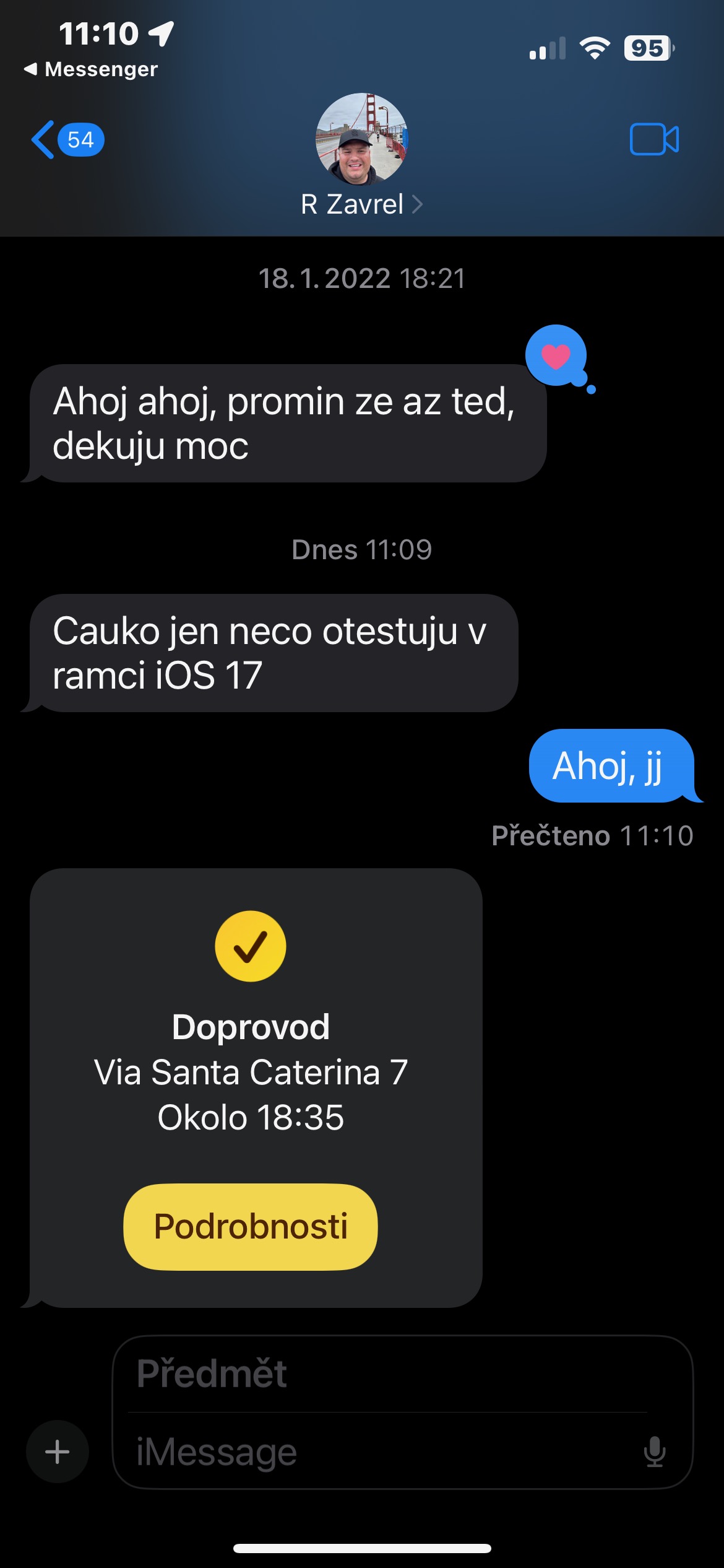 messaging app conversation