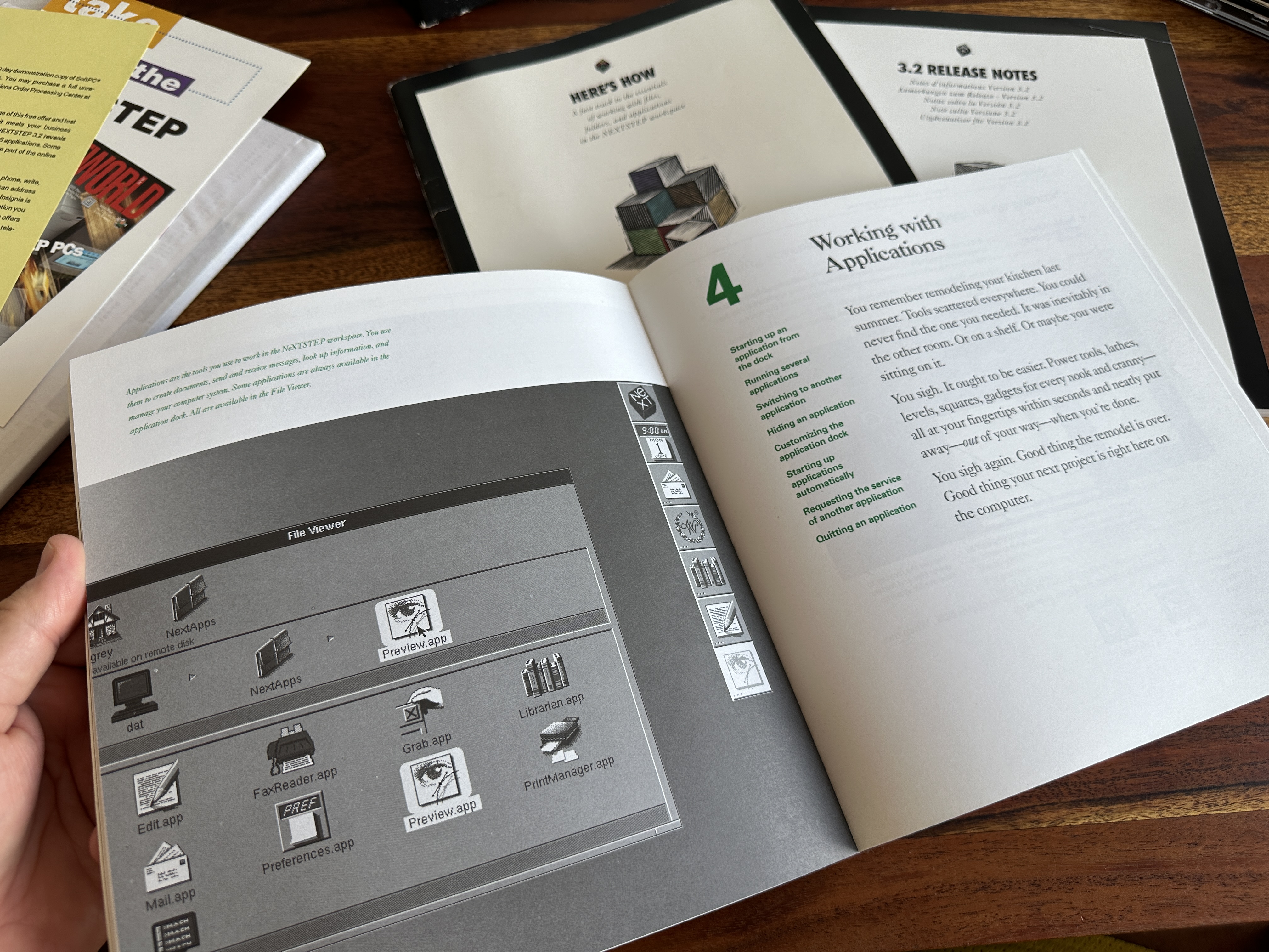 nextstep working with applications