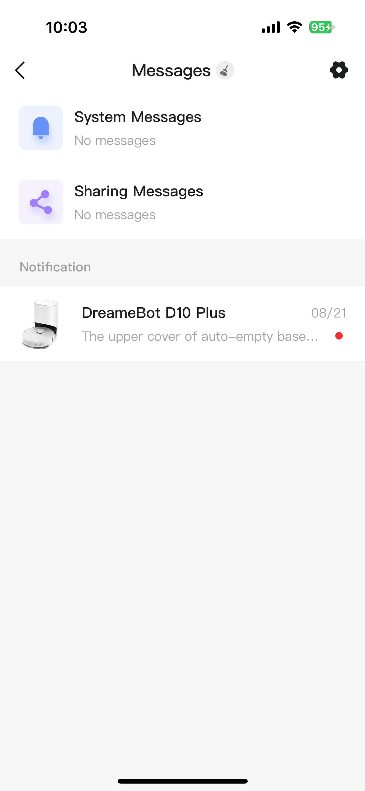 notification messages