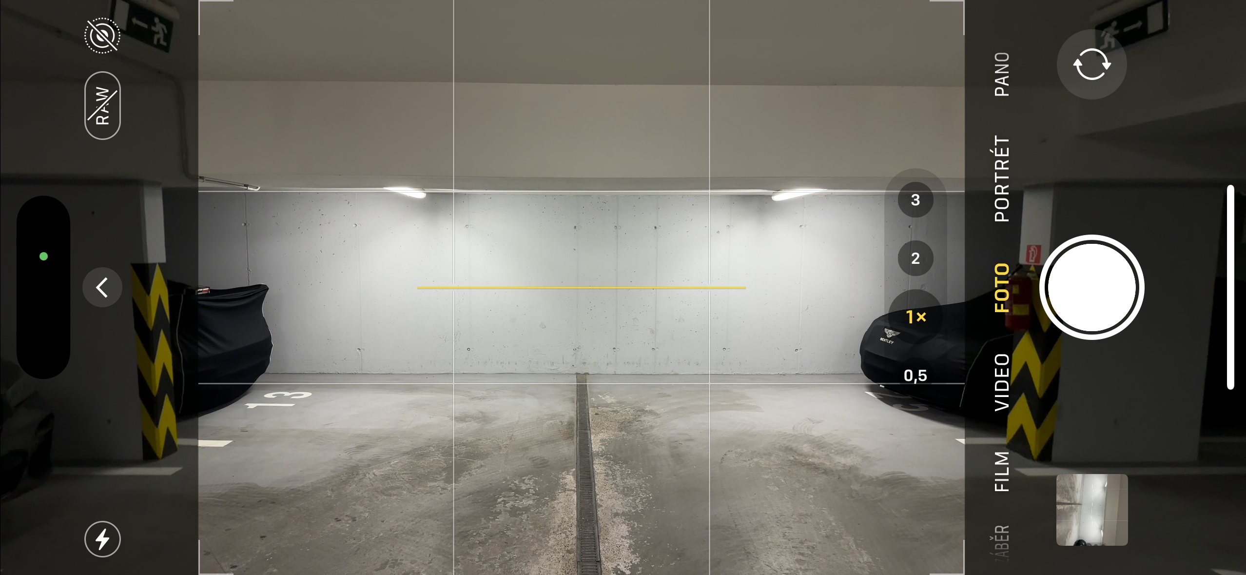 parking garage centered view