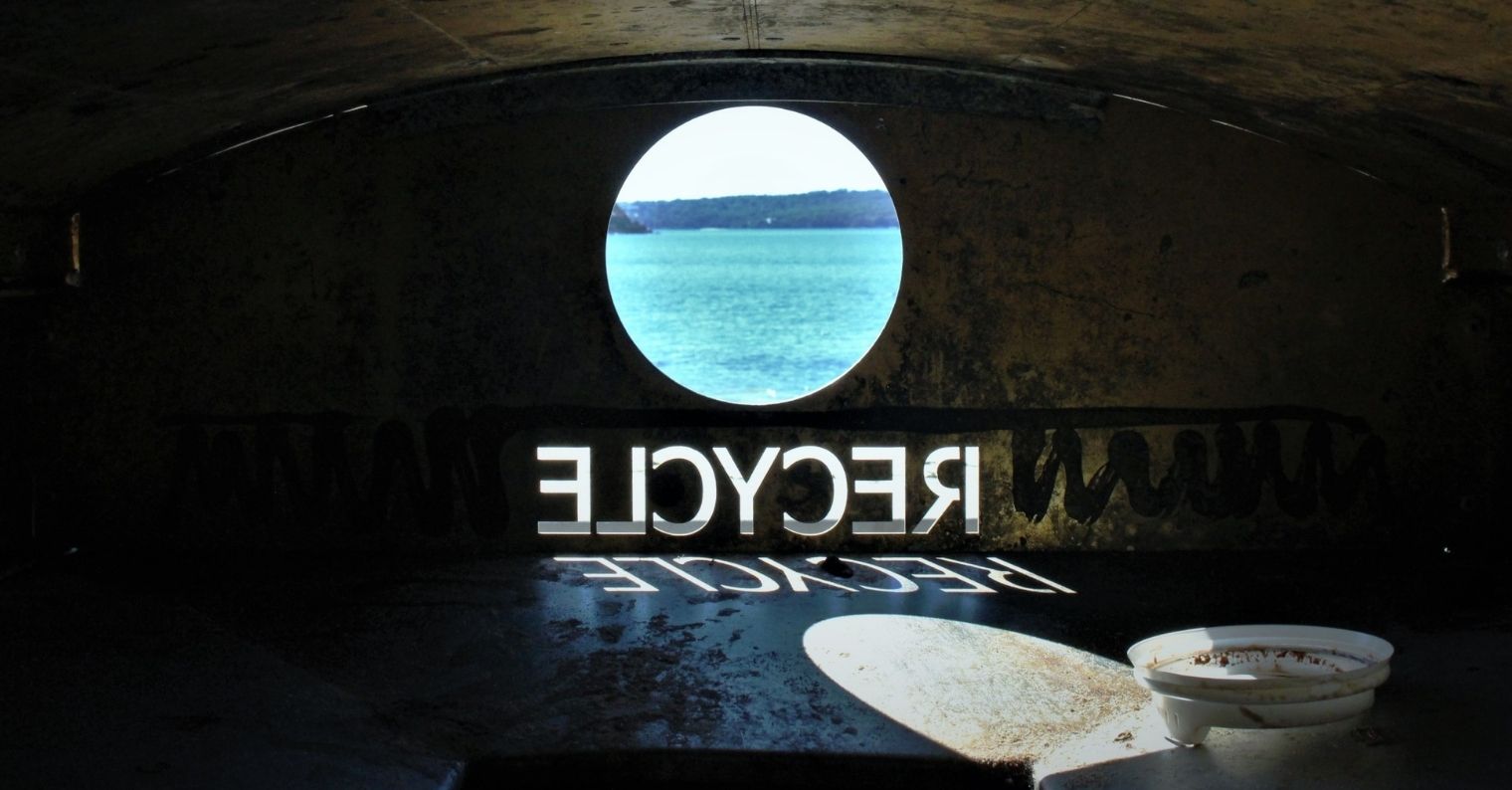 recycle sign ship porthole
