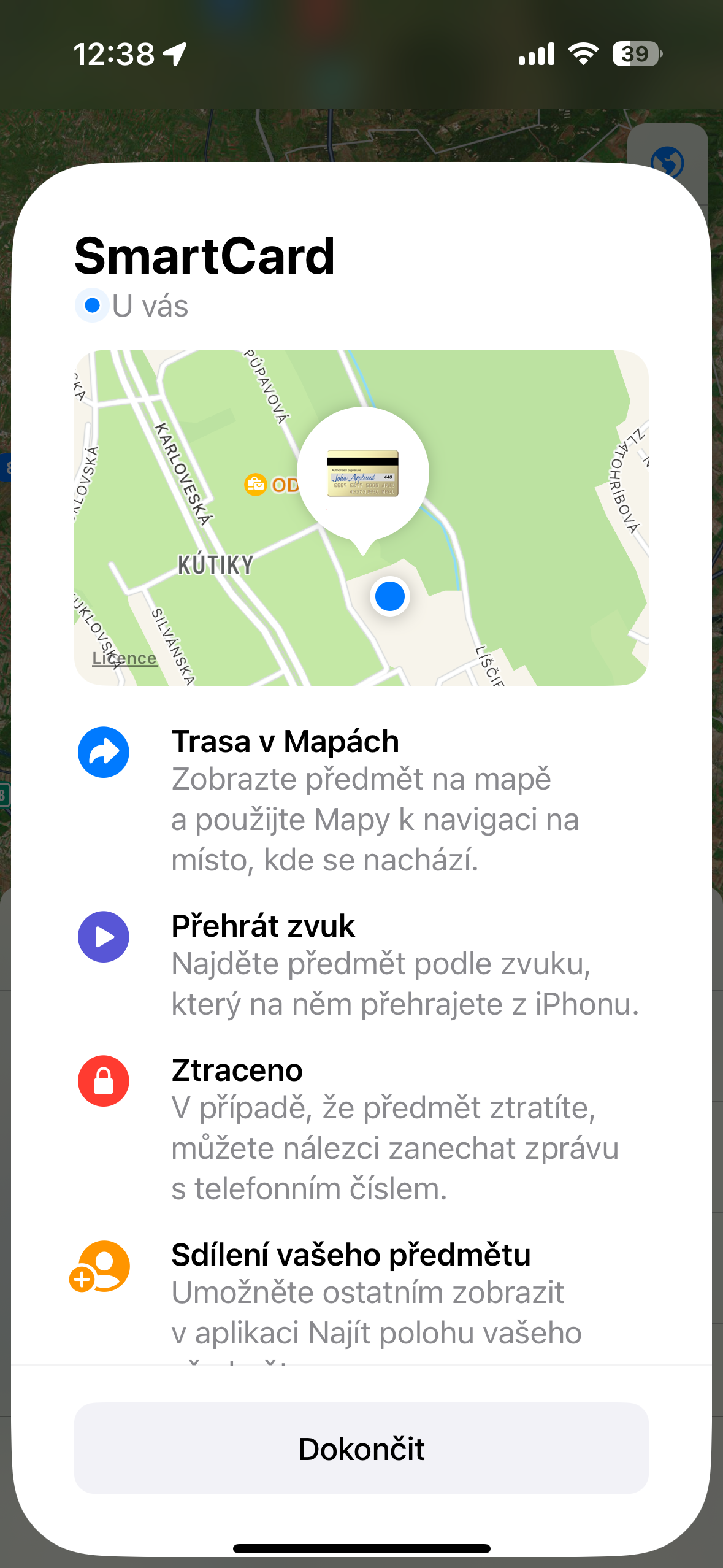 smartcard location map