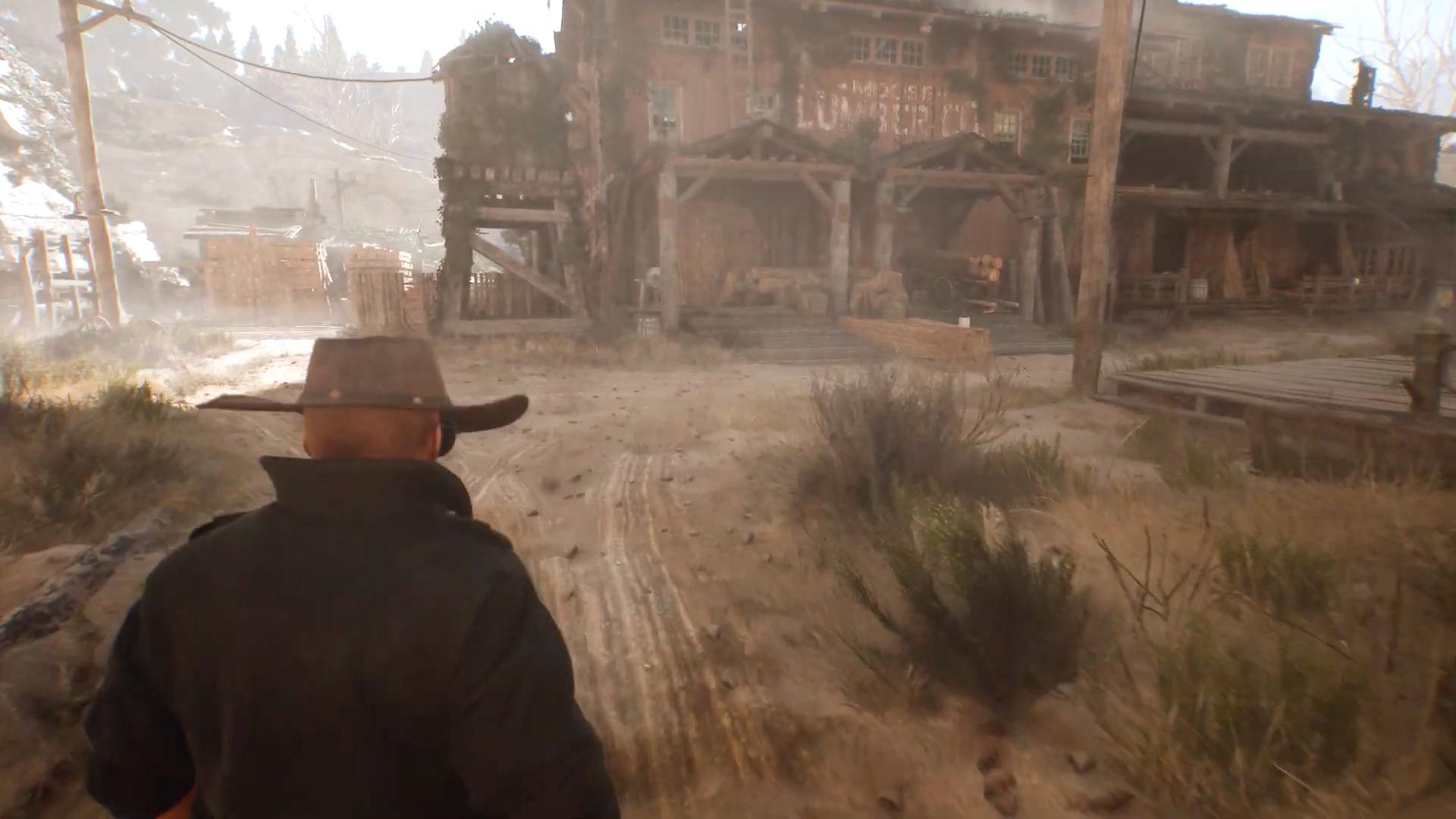 video game cowboy scene