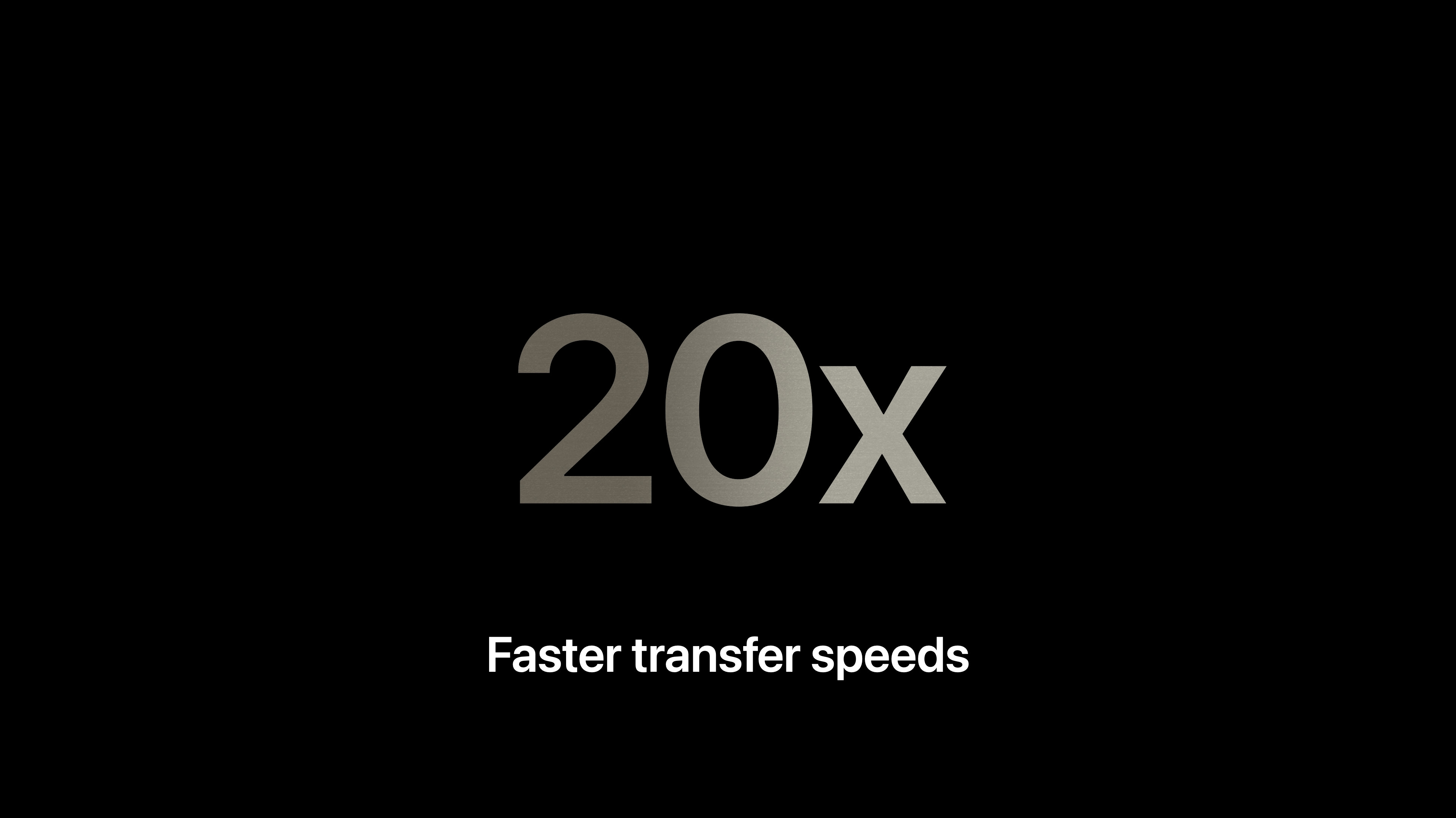 20x faster transfer speeds