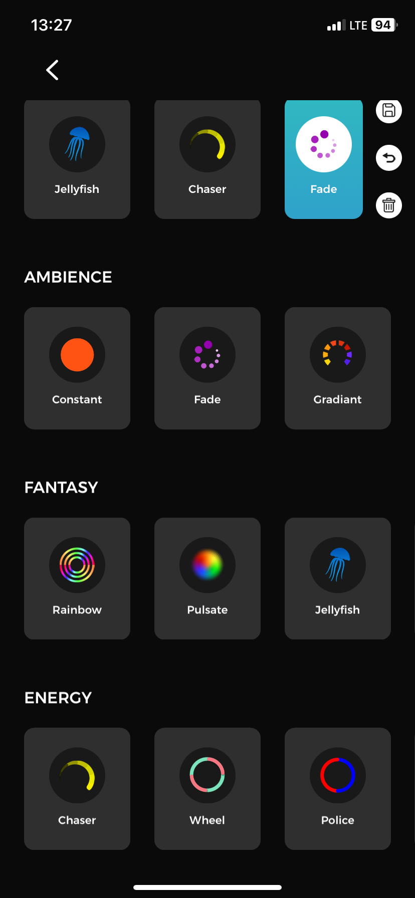 airversa humidifier light settings