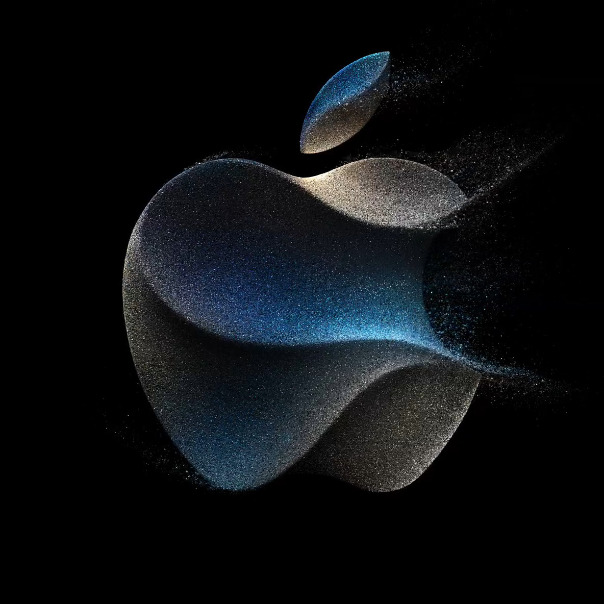 apple logo dust effect