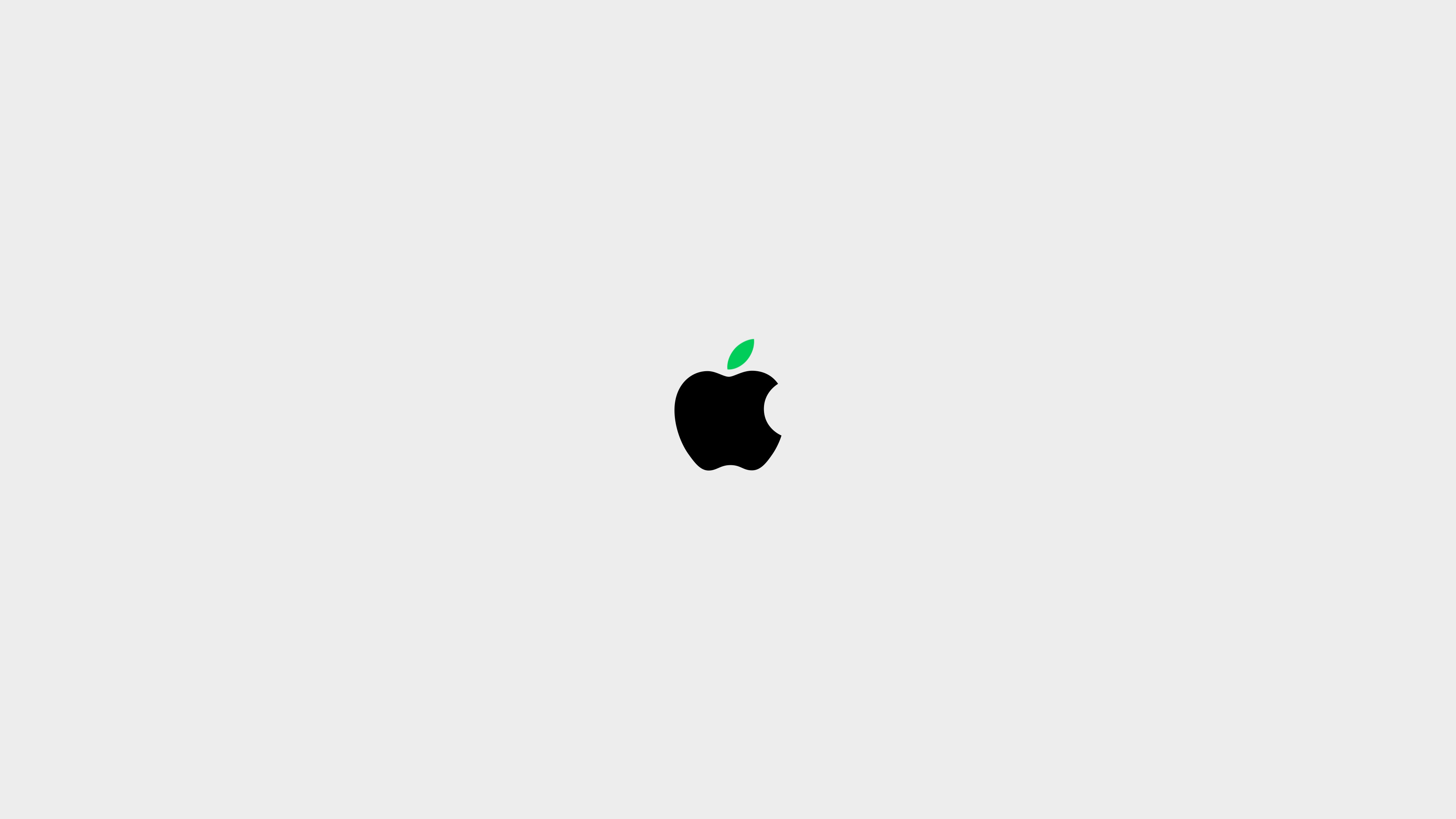 apple logo green leaf