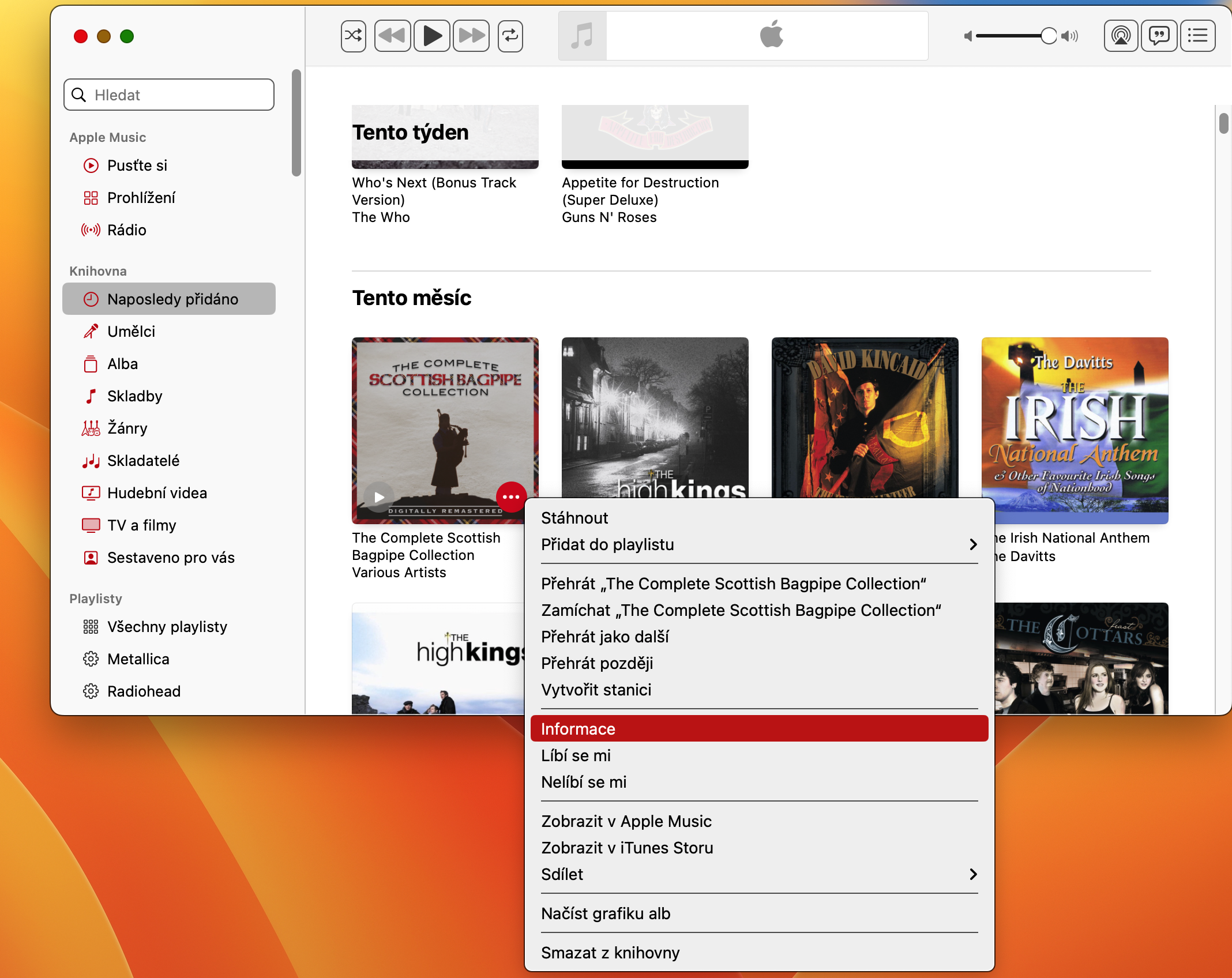 apple music library info