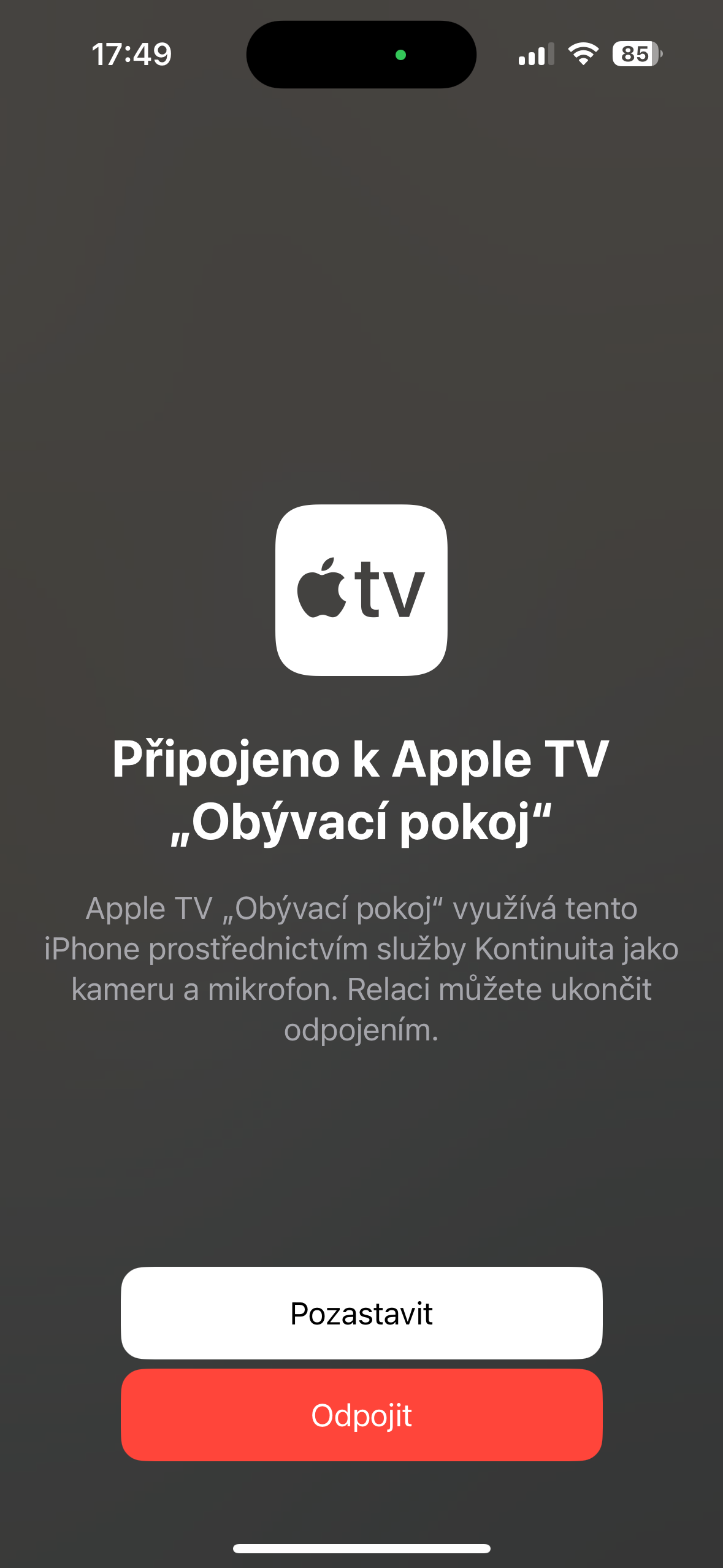 apple tv connection screen