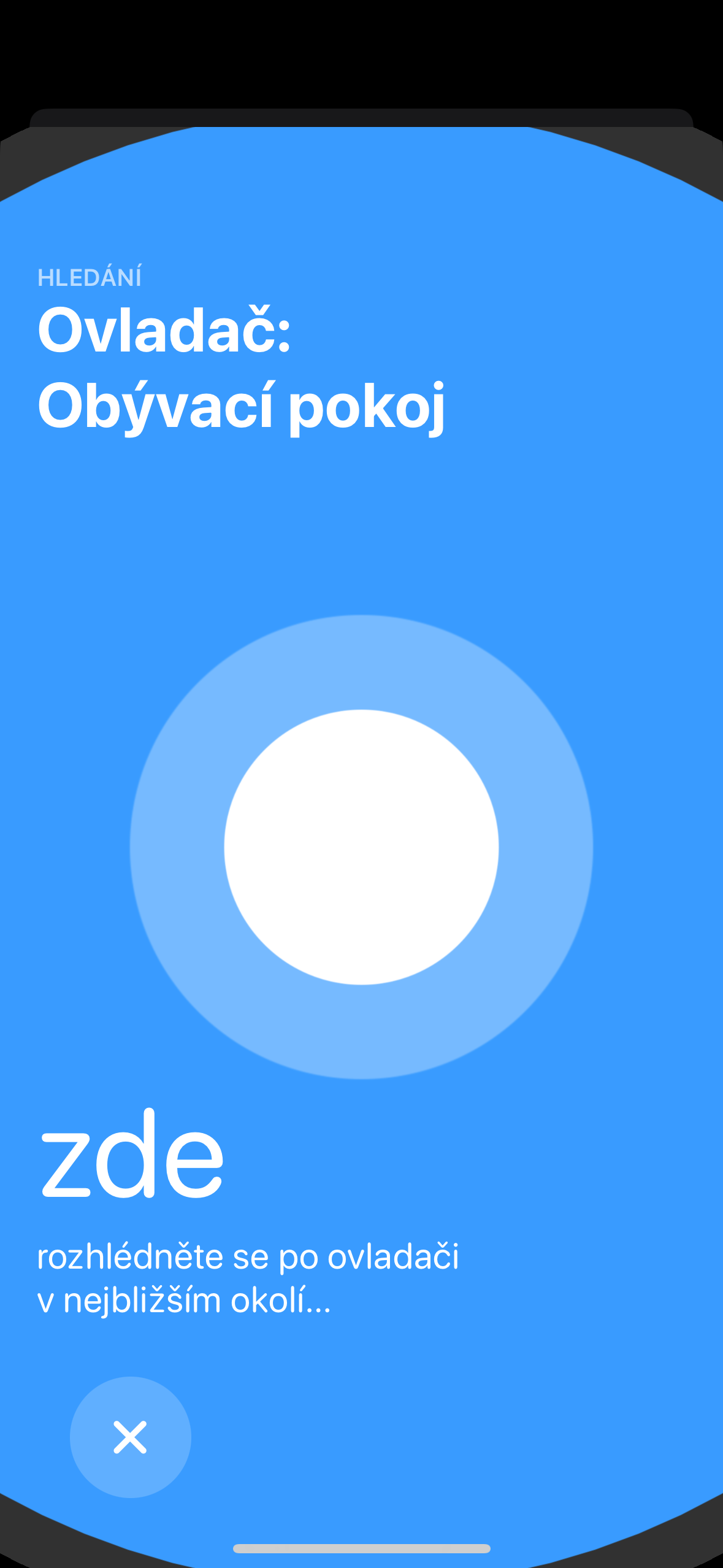 apple tv remote search blue circle