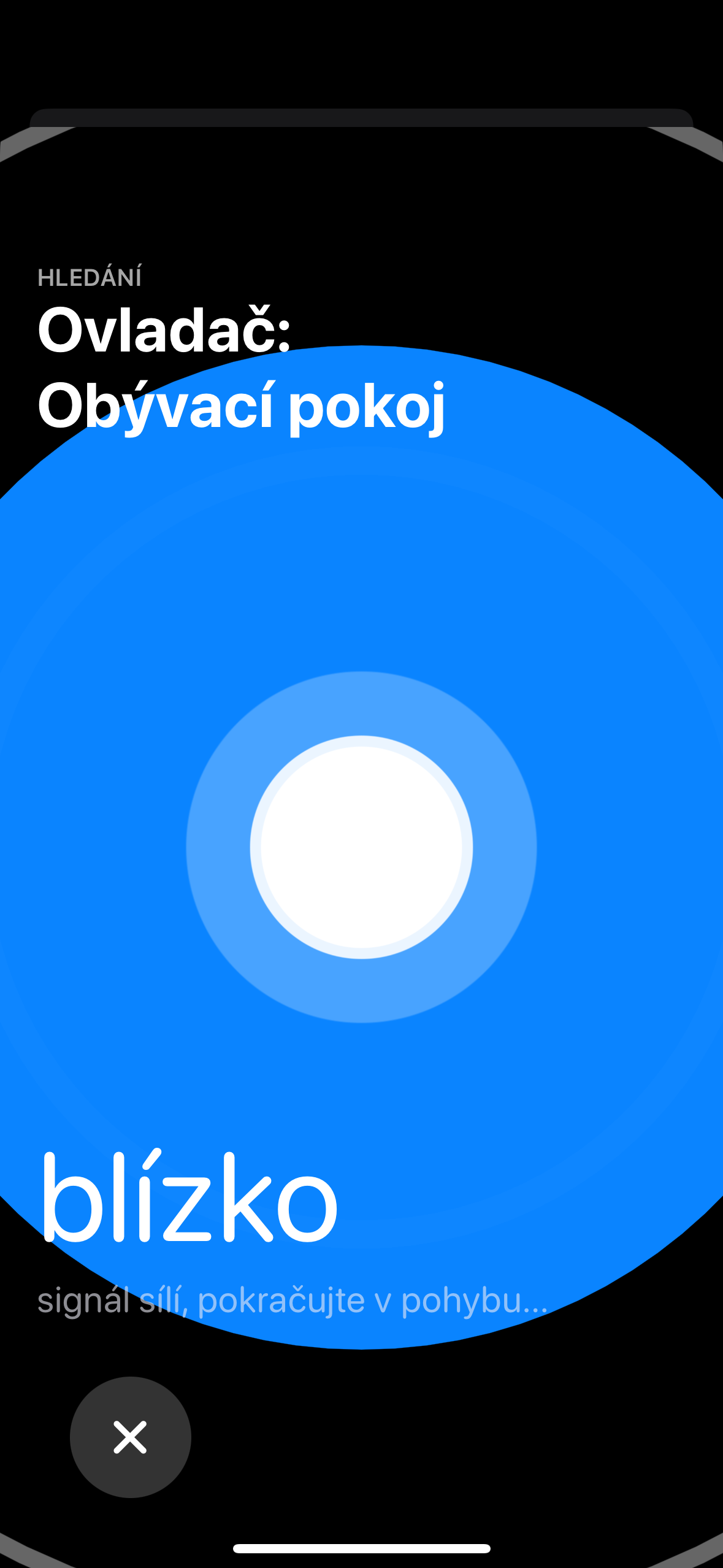 apple tv remote search close