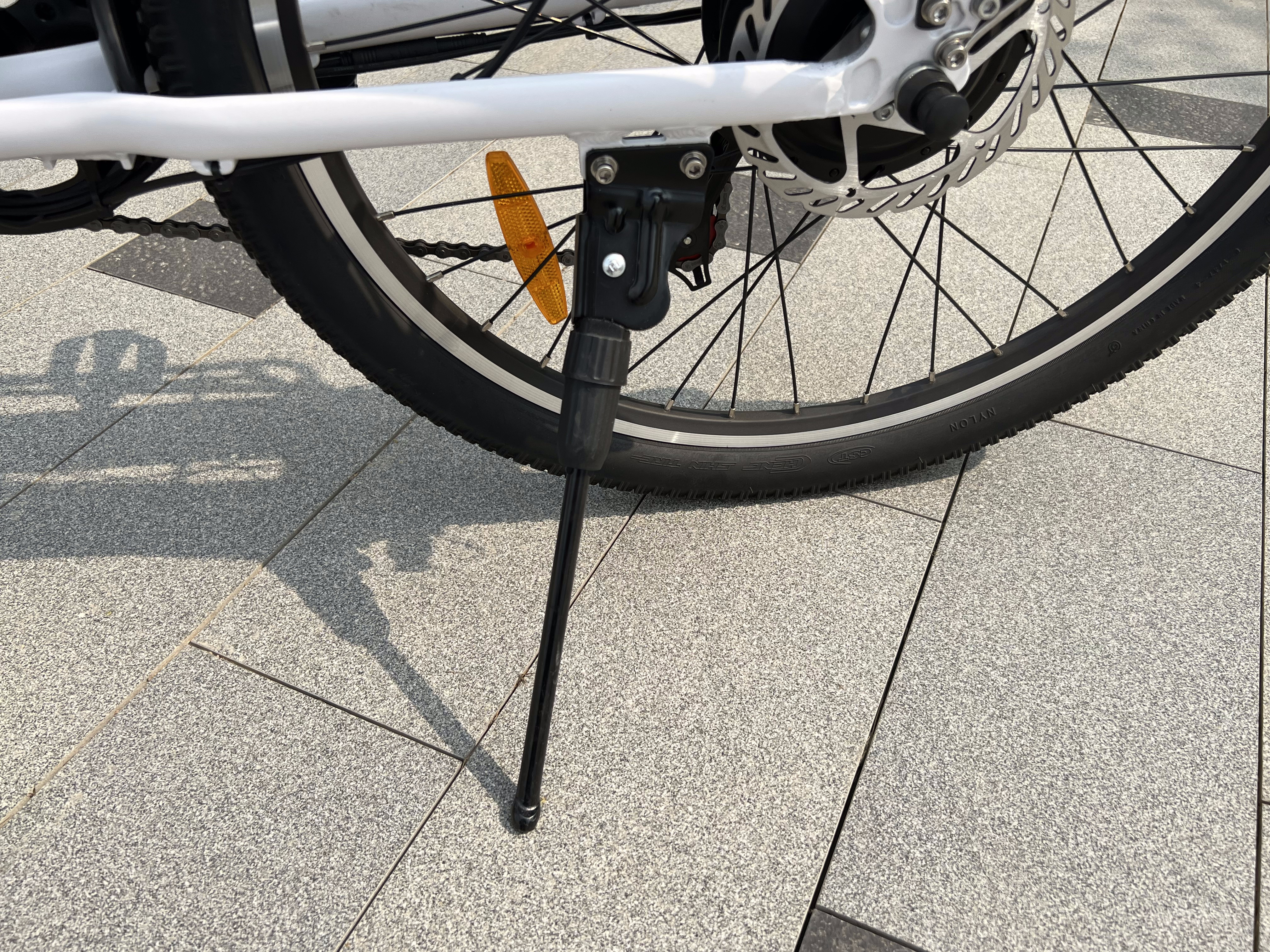 bike kickstand and wheel