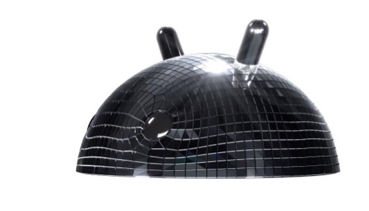 black disco android head
