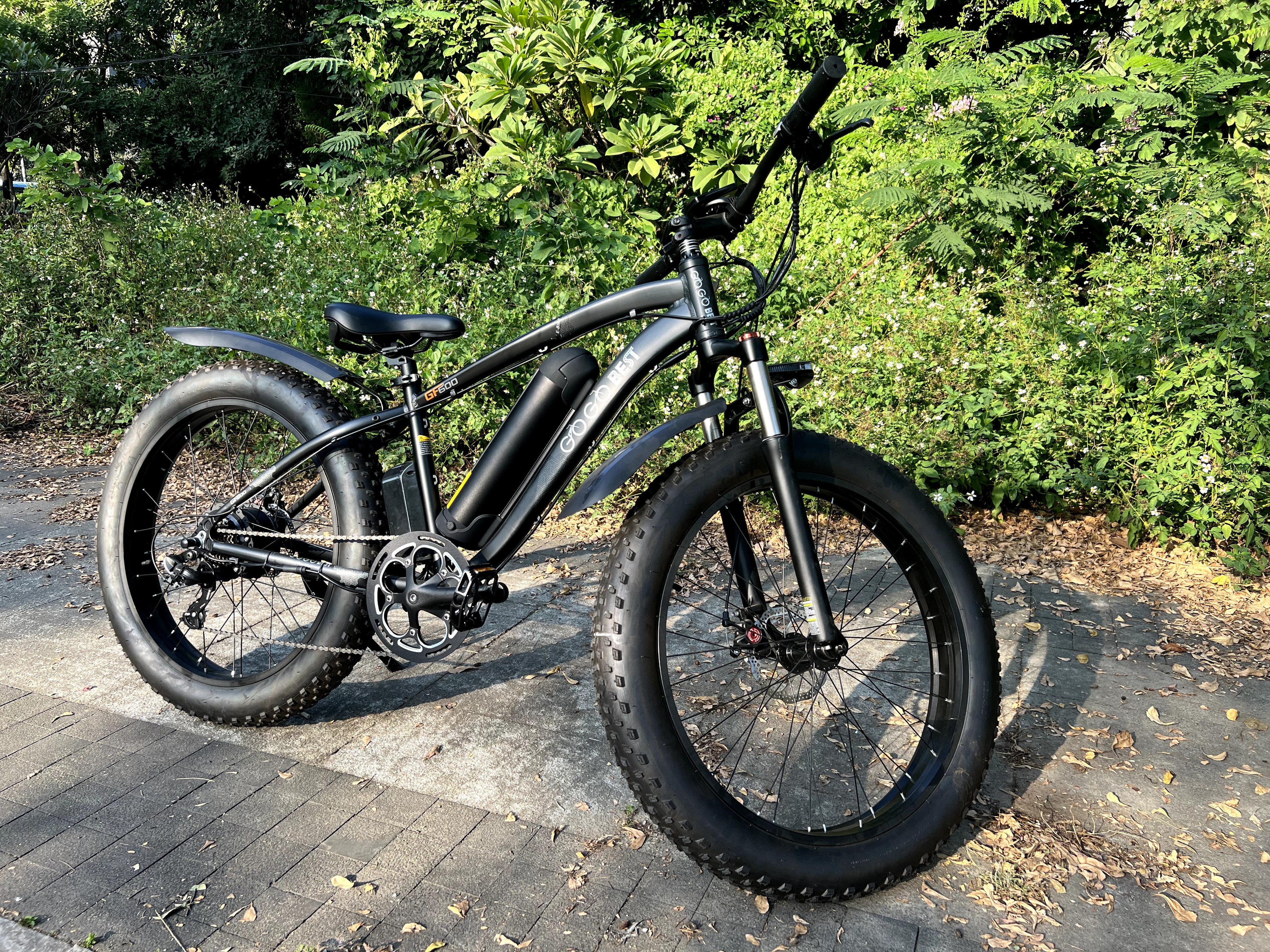 black electric fat bike