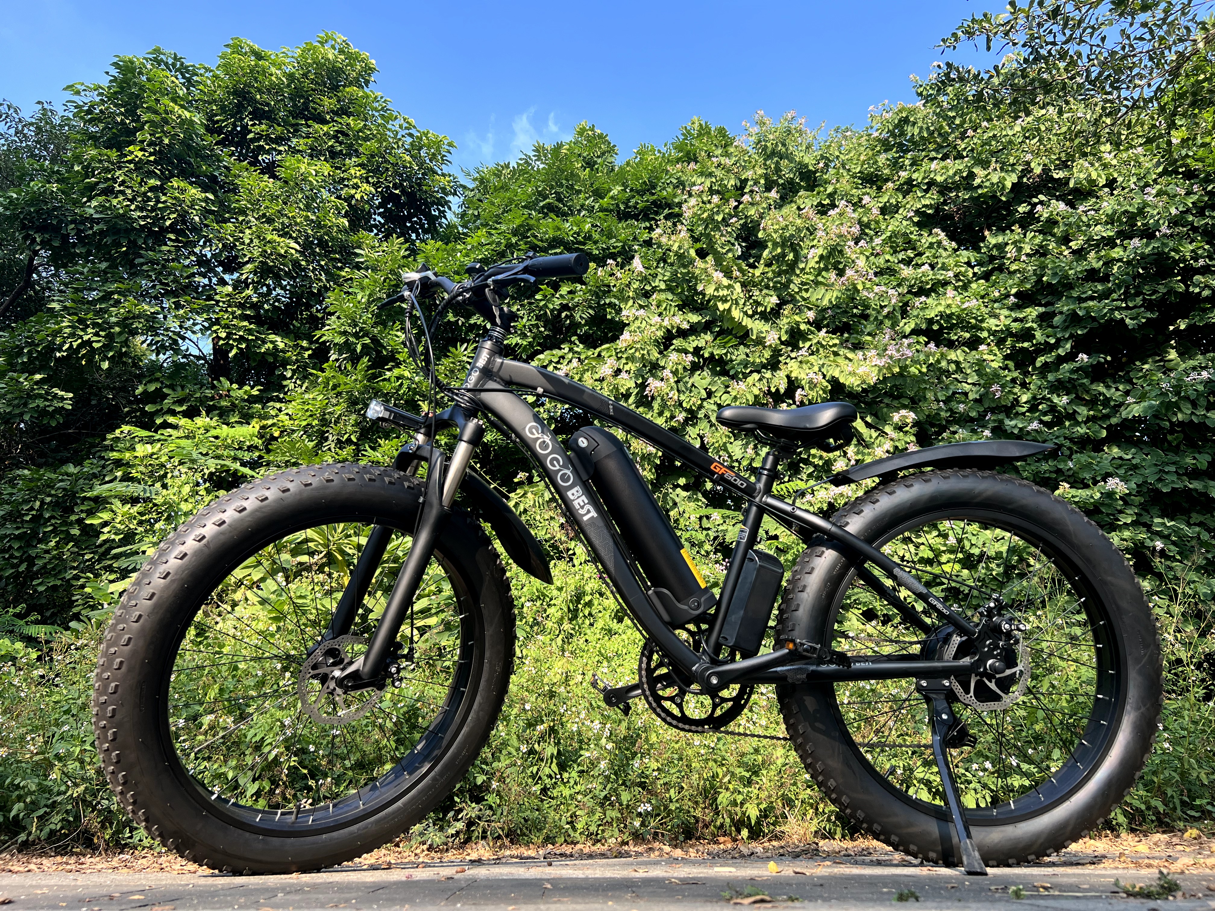 black fat tire electric bike