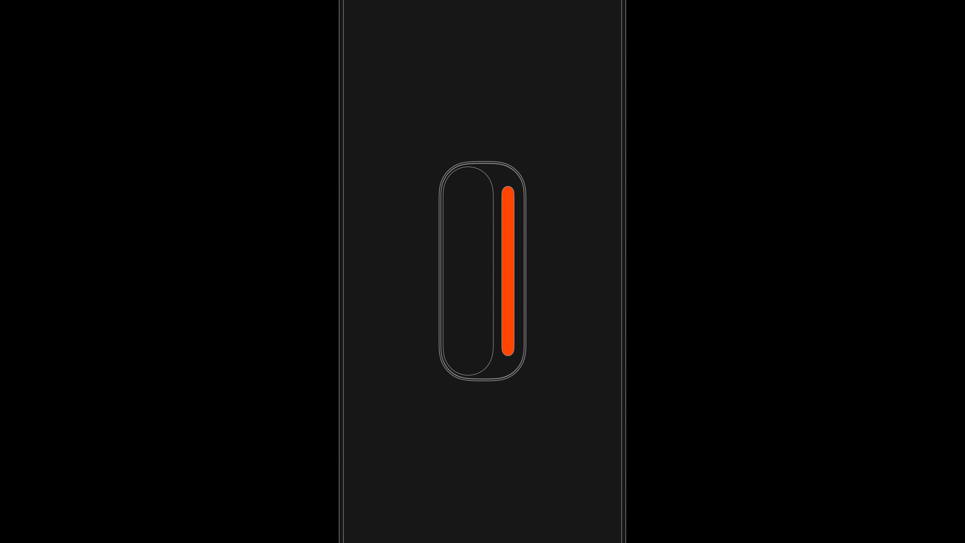 black screen orange line