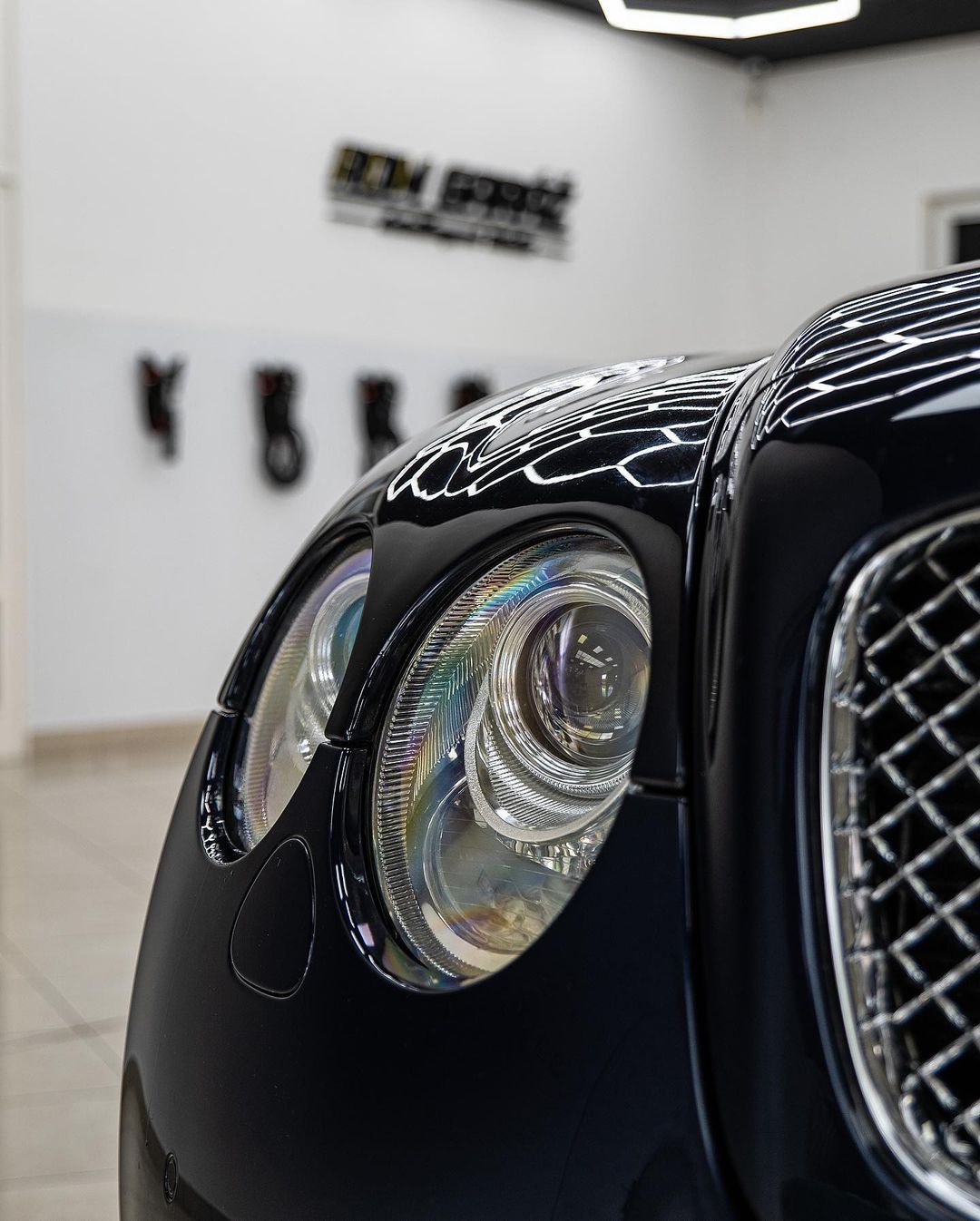 car headlight closeup