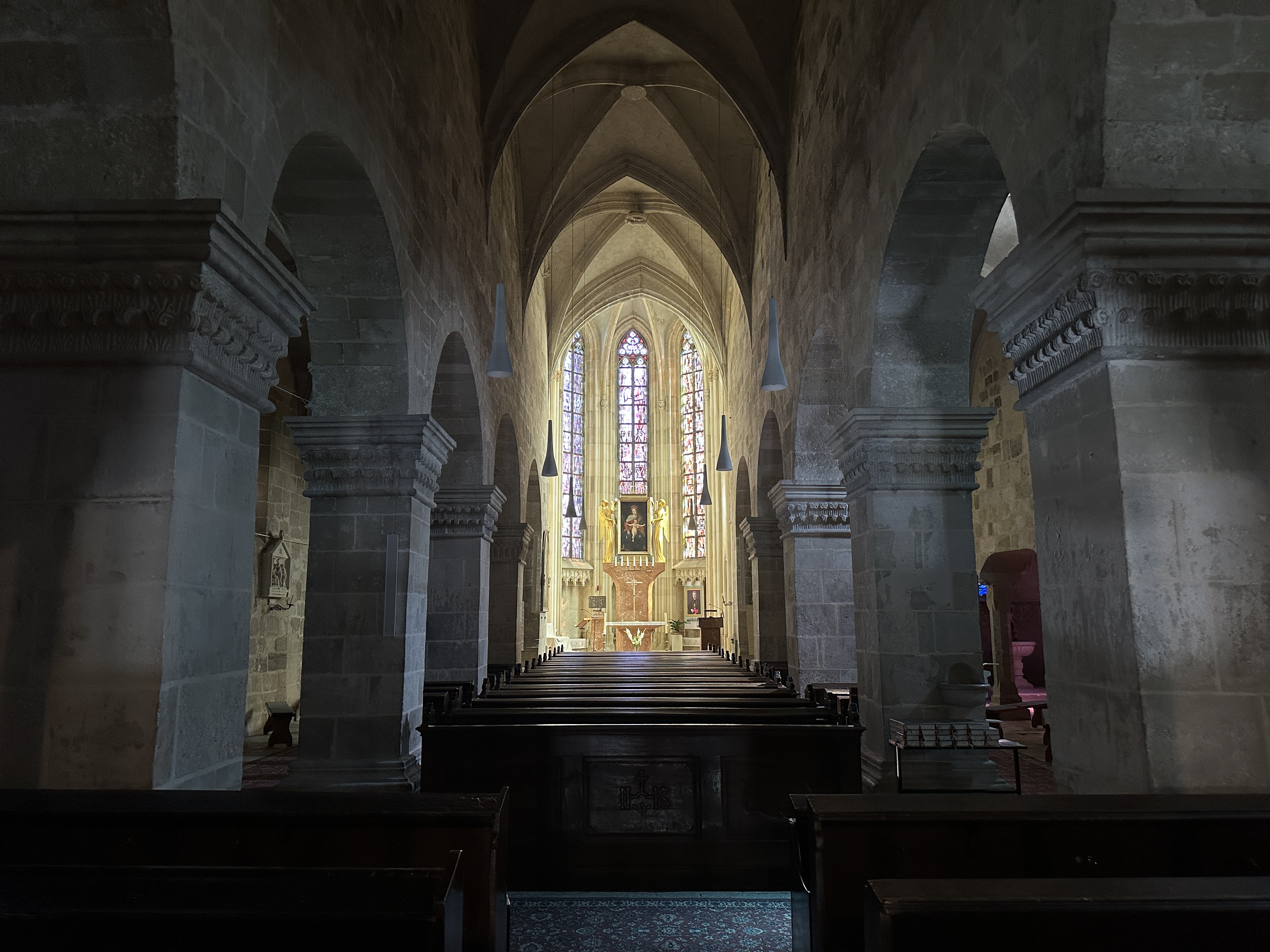 church interior arches