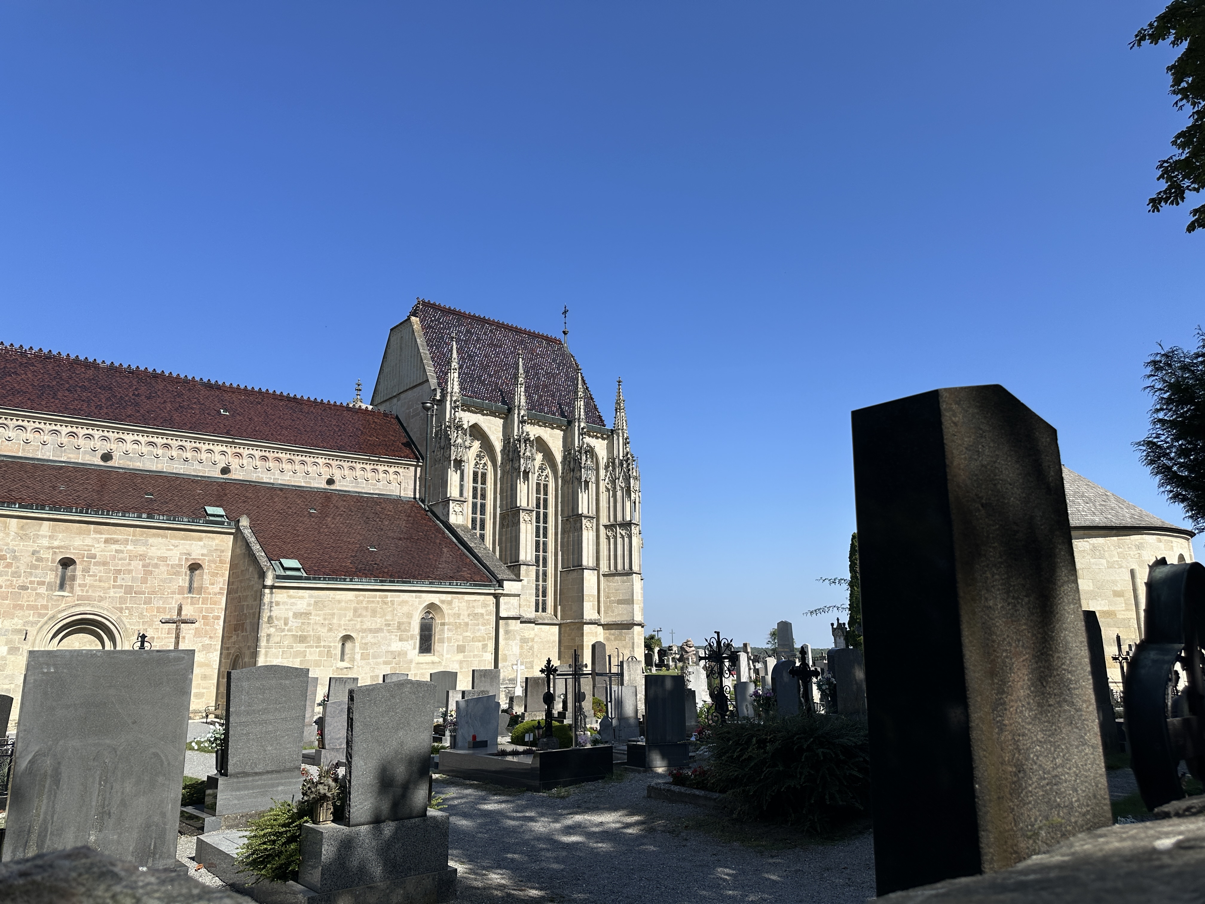 church side view cemetery