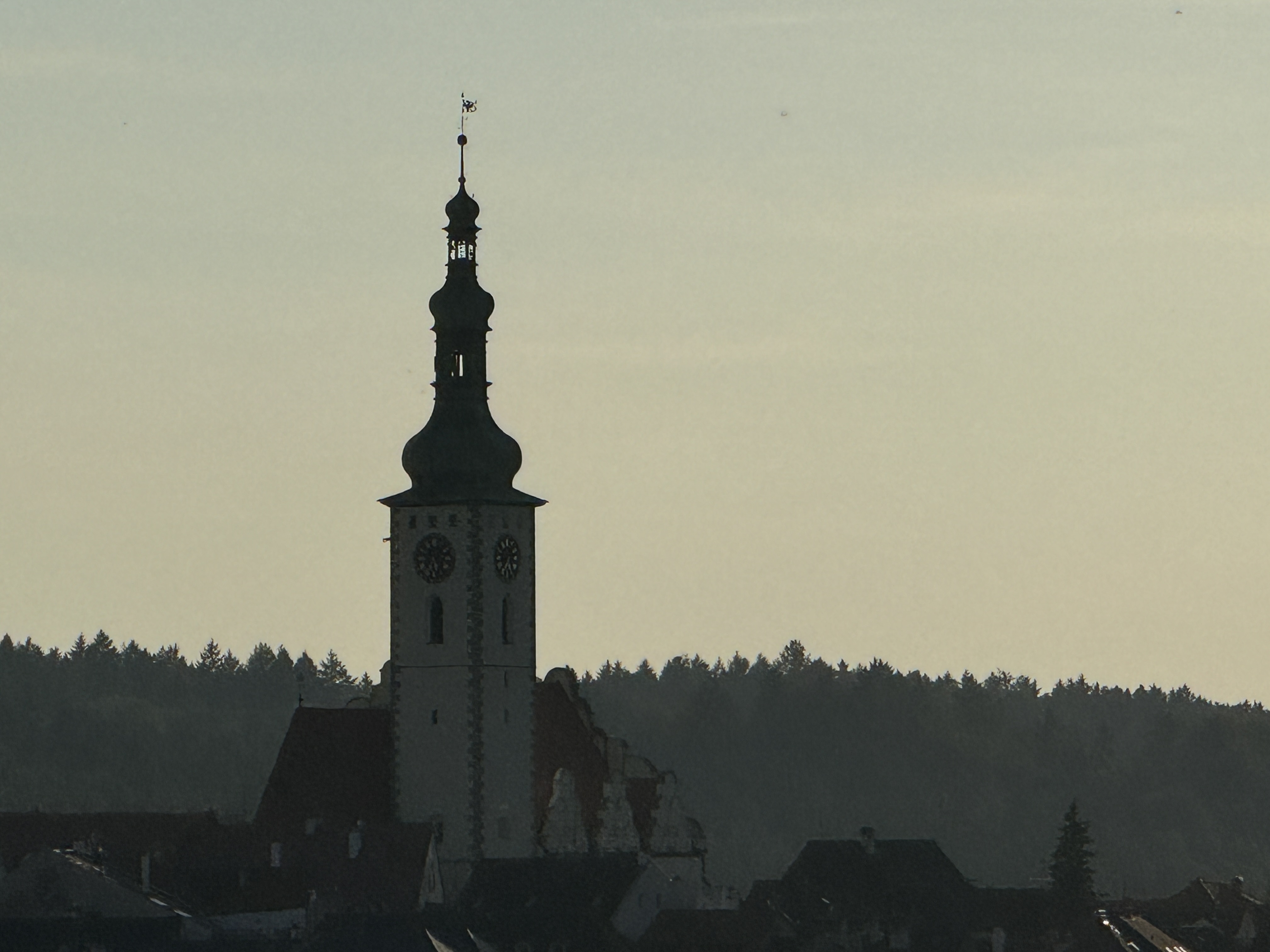 church tower silhouette