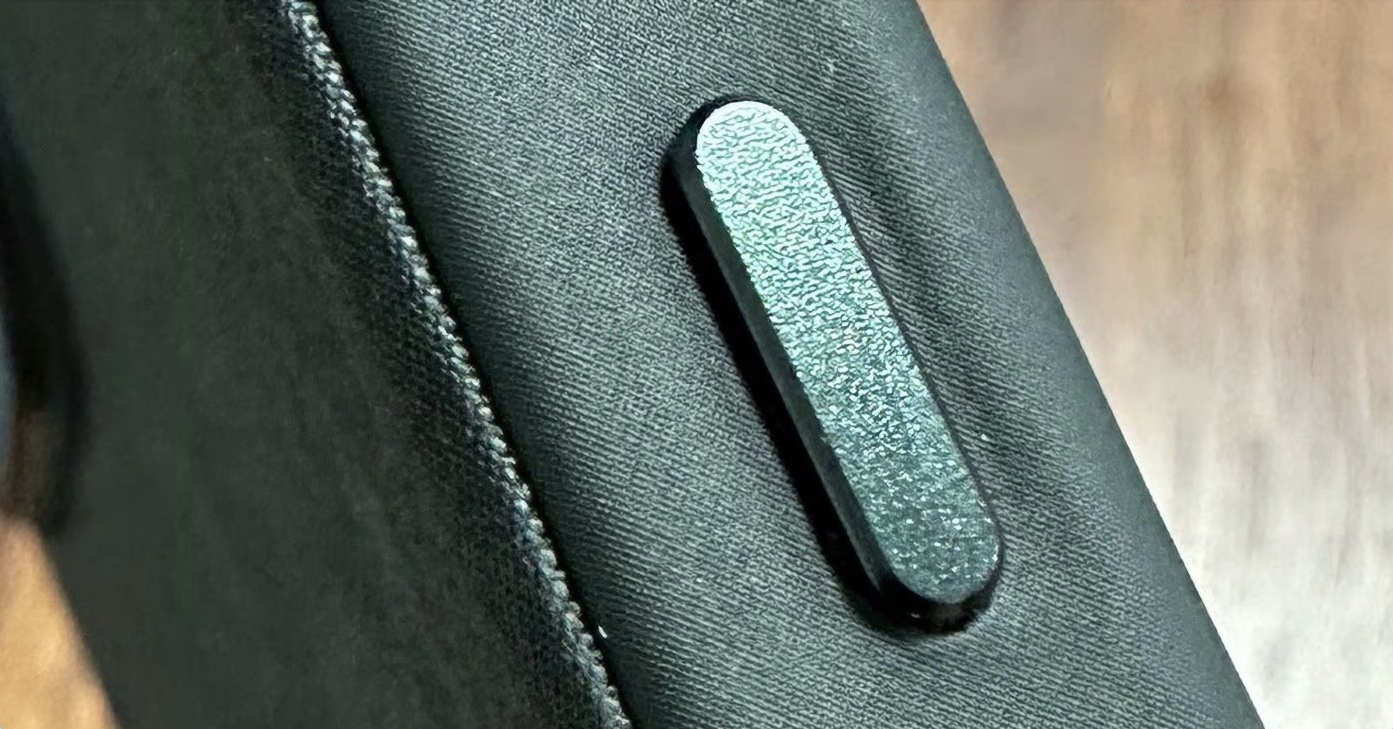 close up black button
