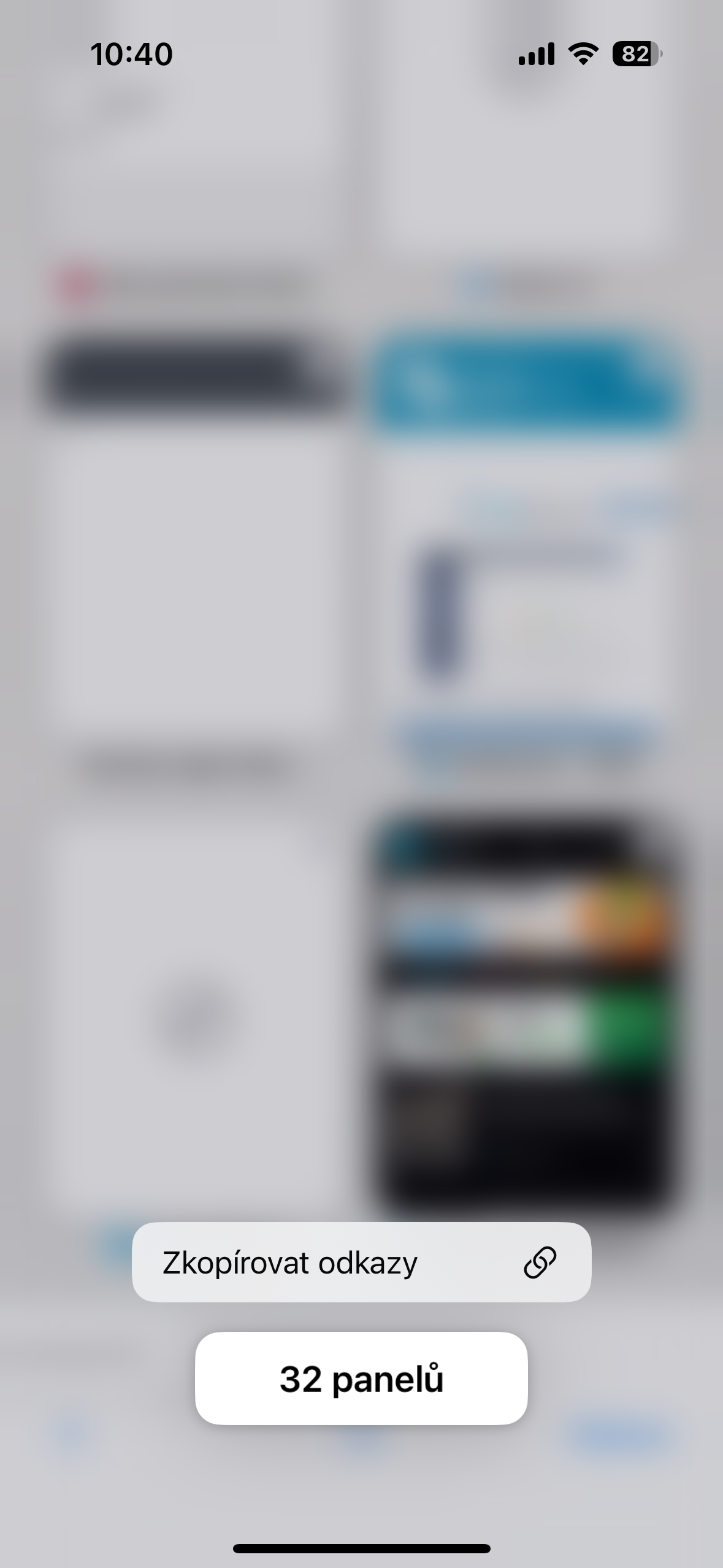 copy links option on phone