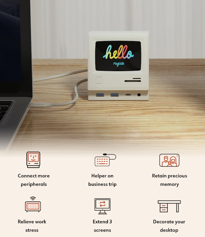 desktop clock with features