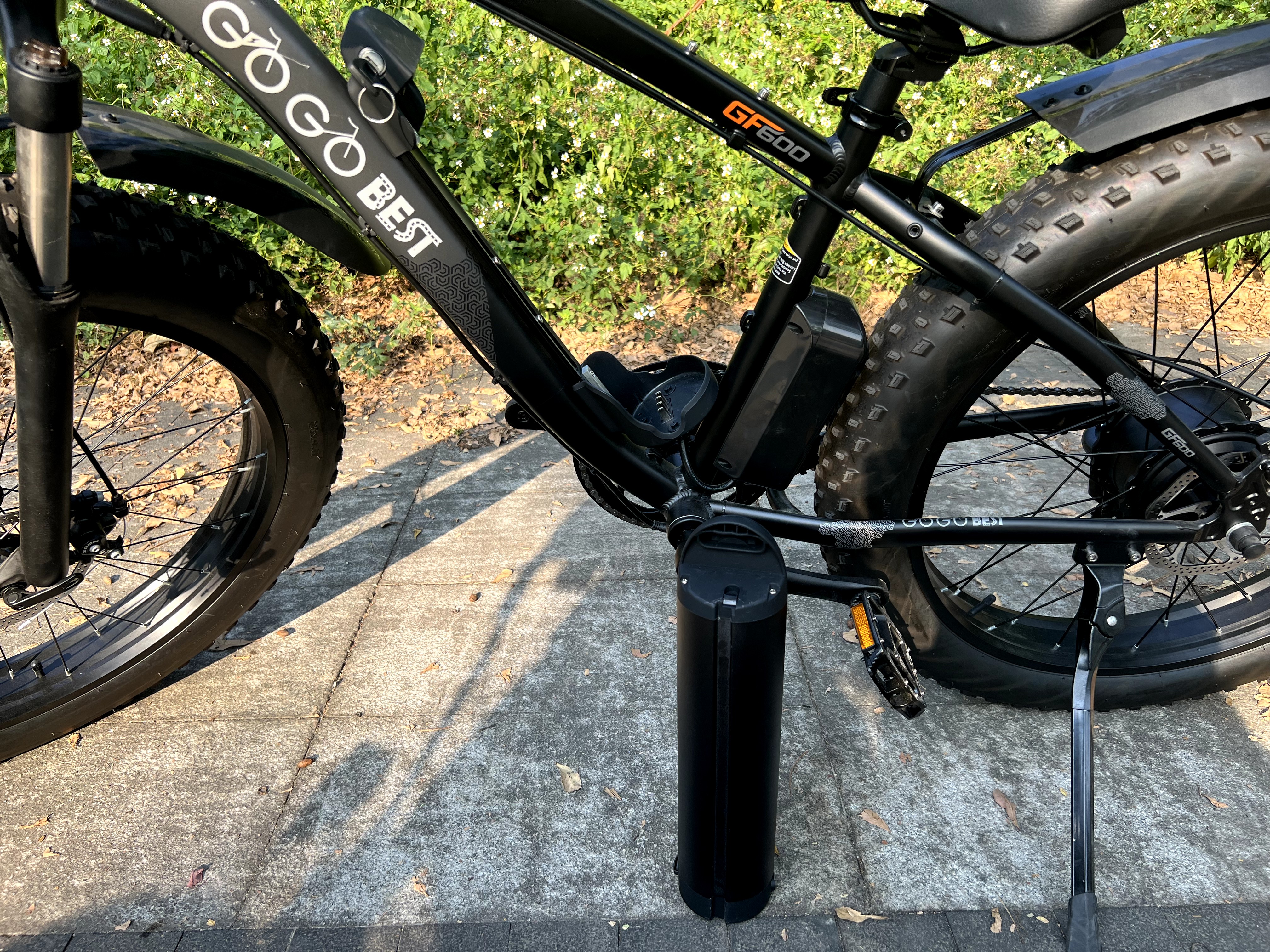 electric bike battery and frame