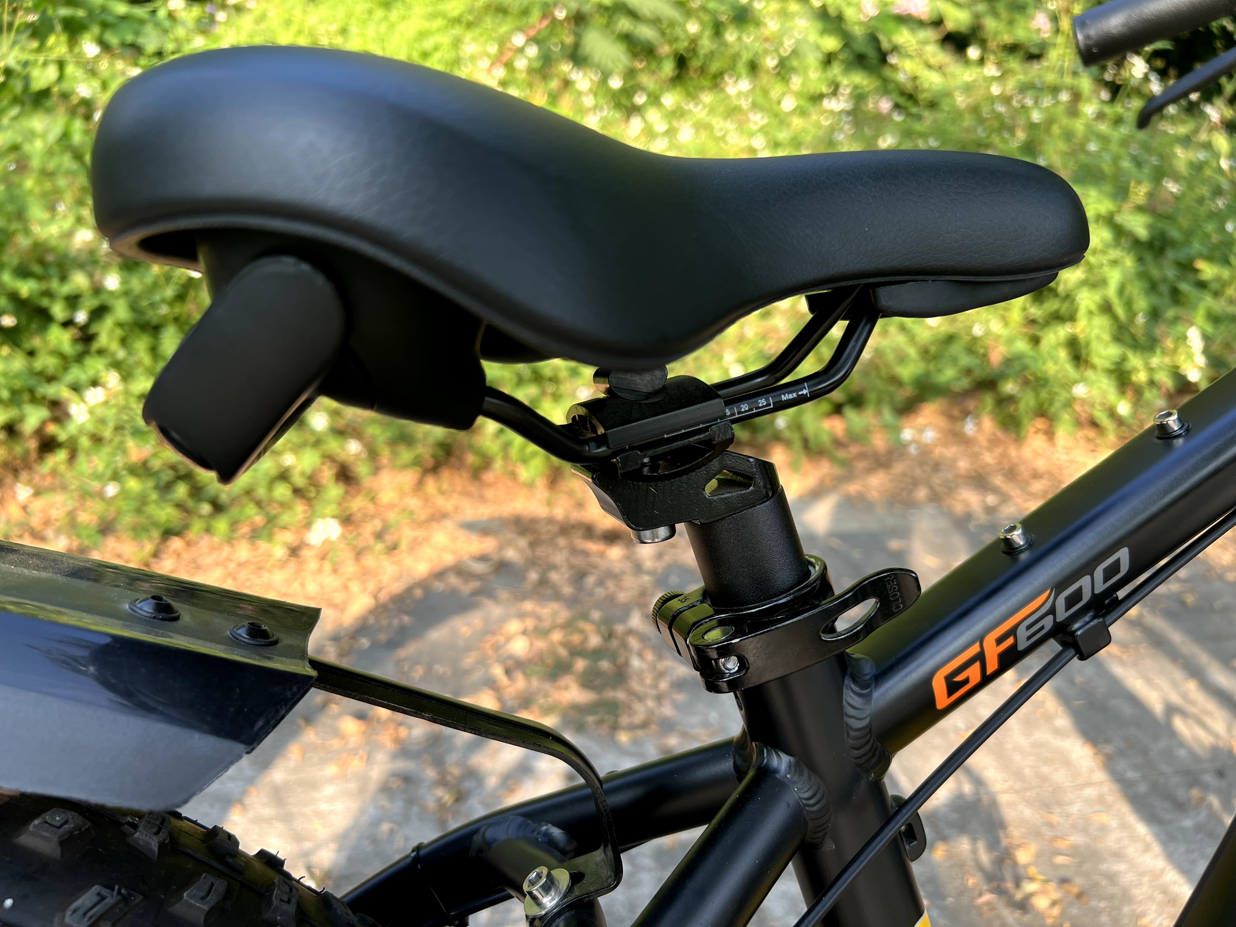 electric bike saddle close up