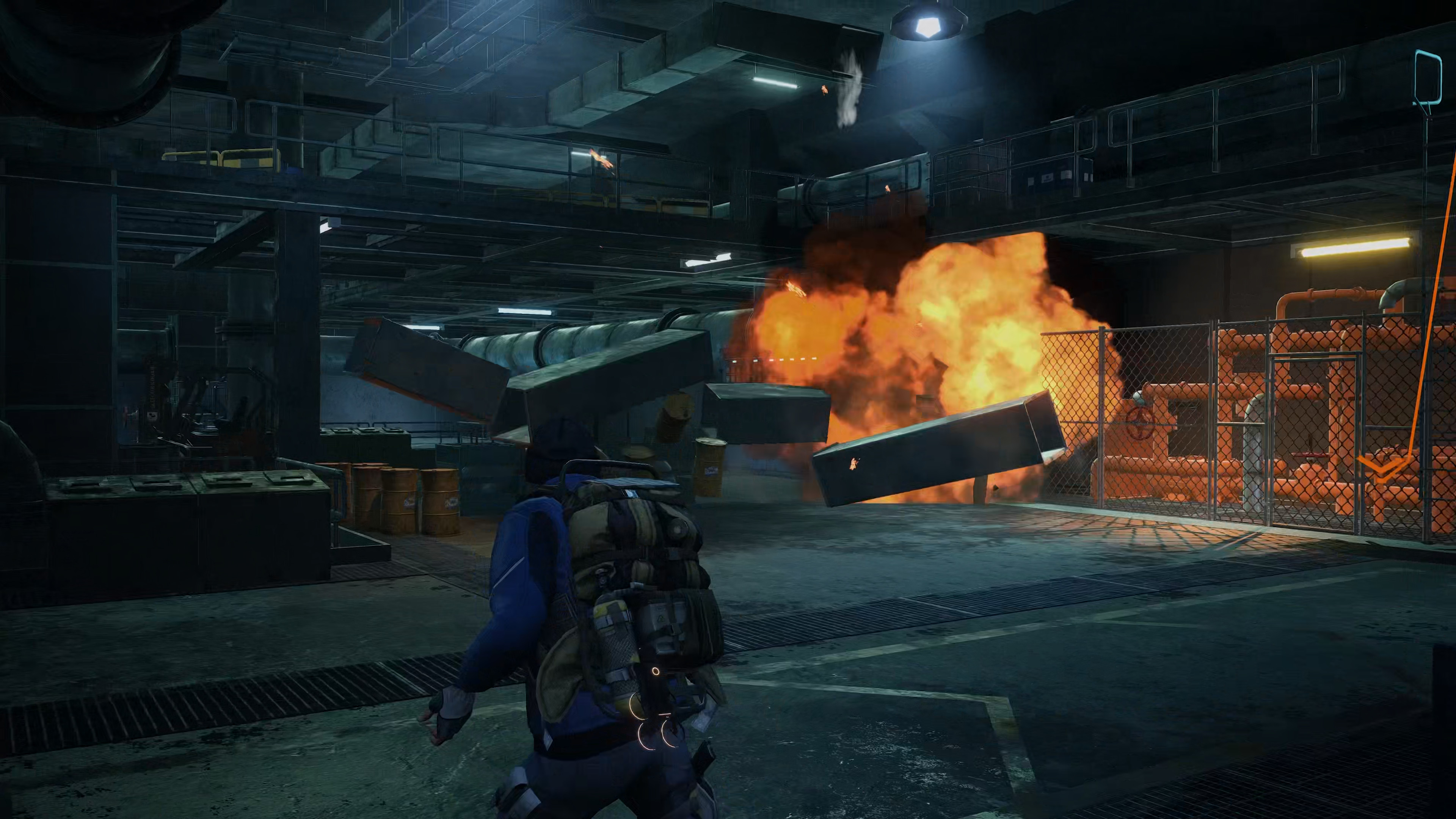 explosion action scene