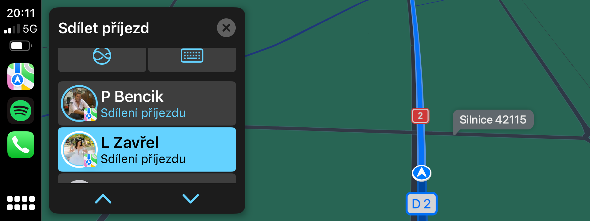 gps navigation sharing details