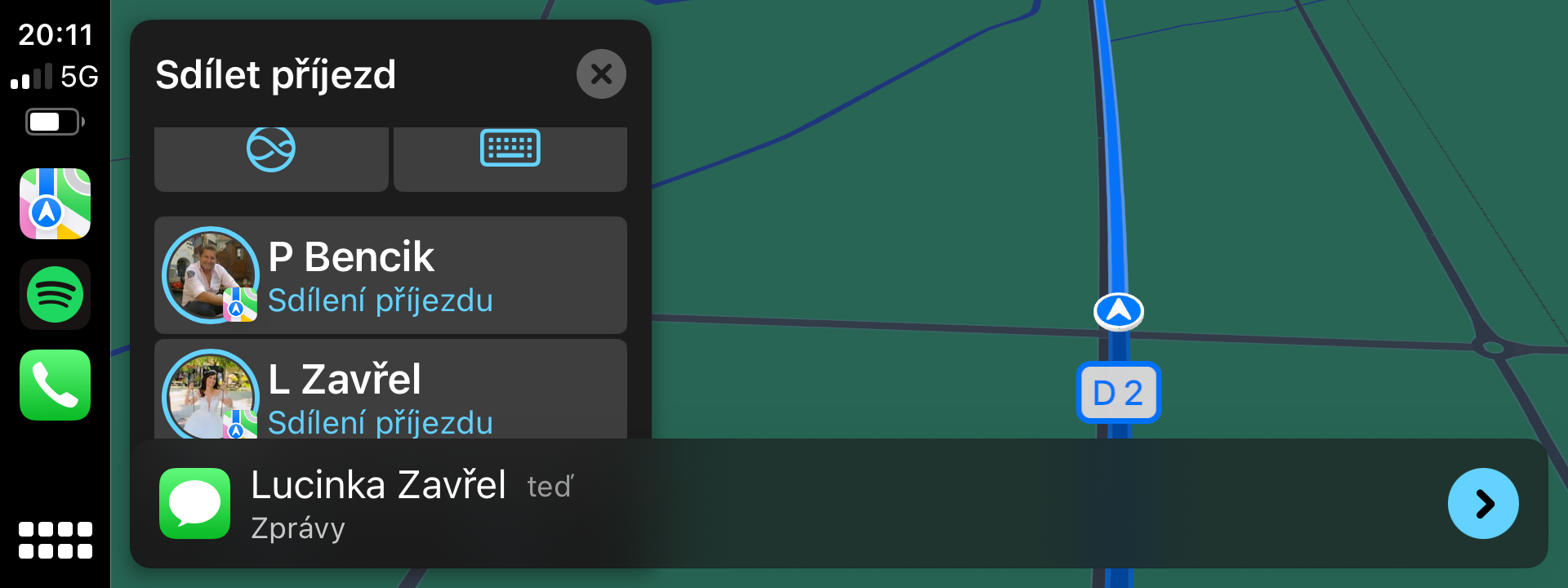 gps navigation sharing