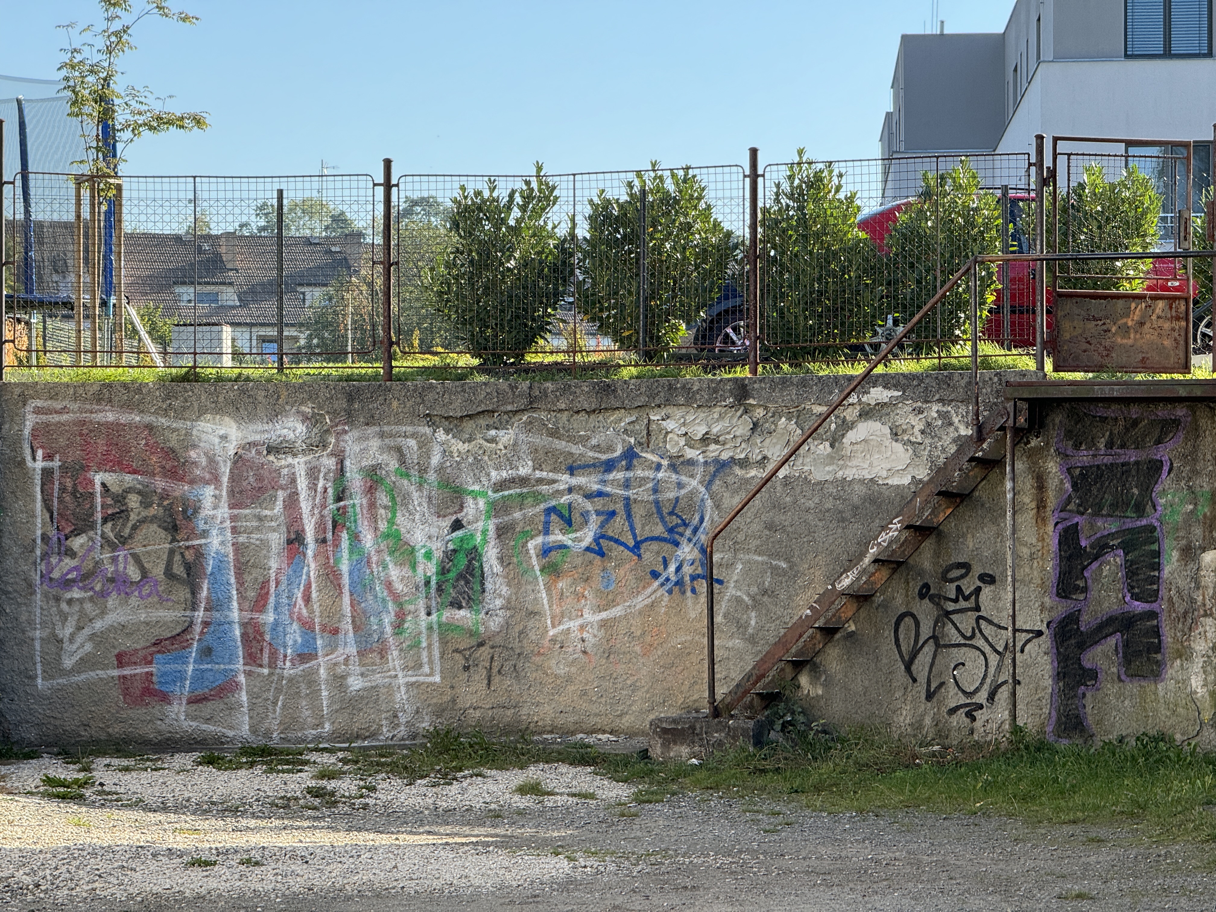 graffiti wall stairs
