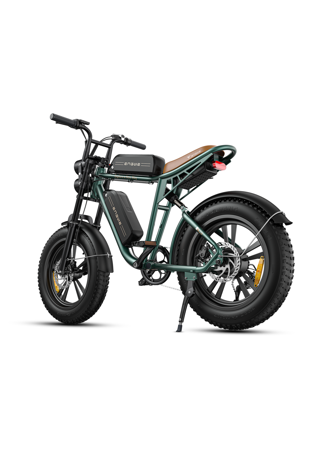 green electric bike side view