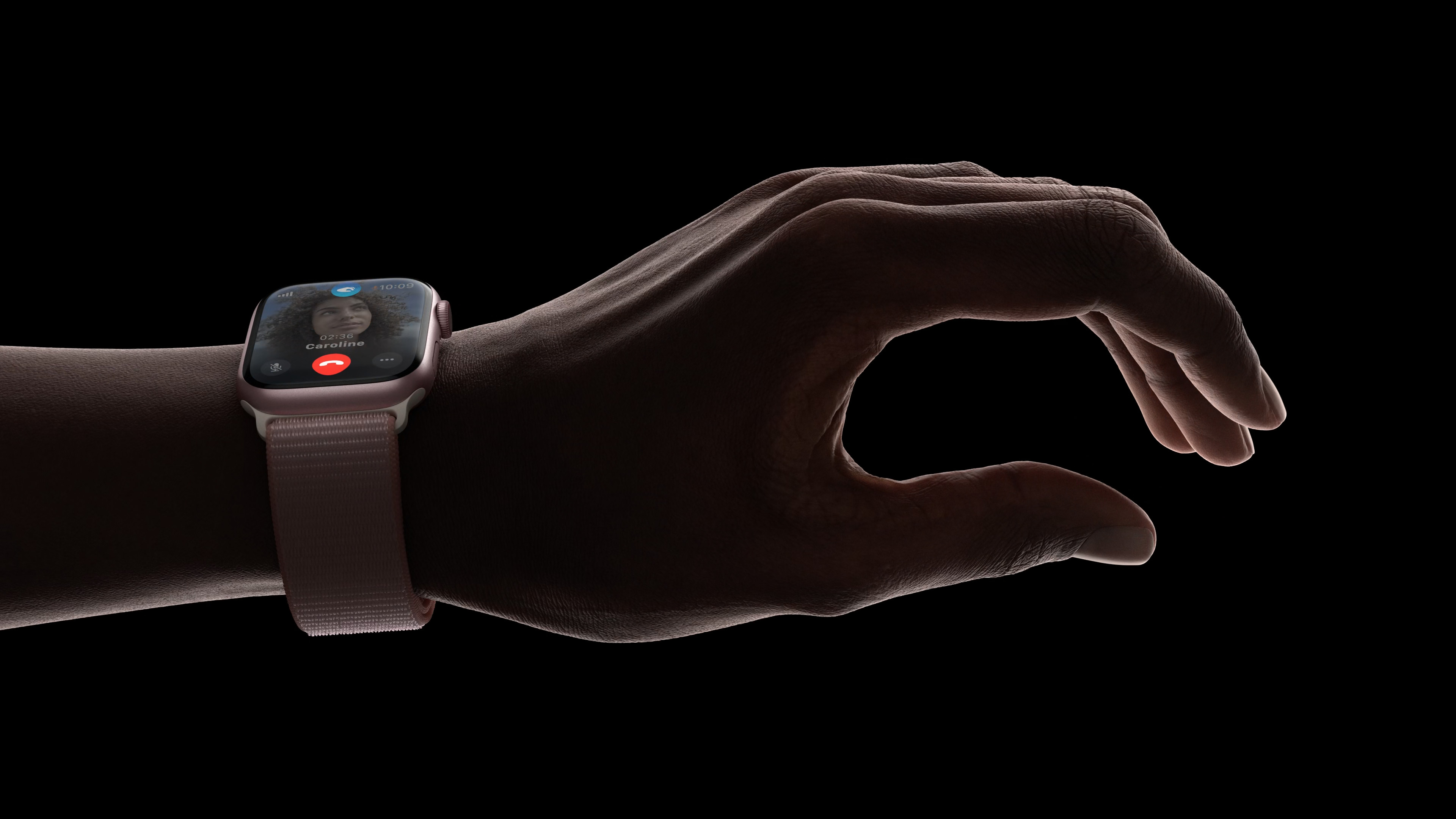 hand with smartwatch