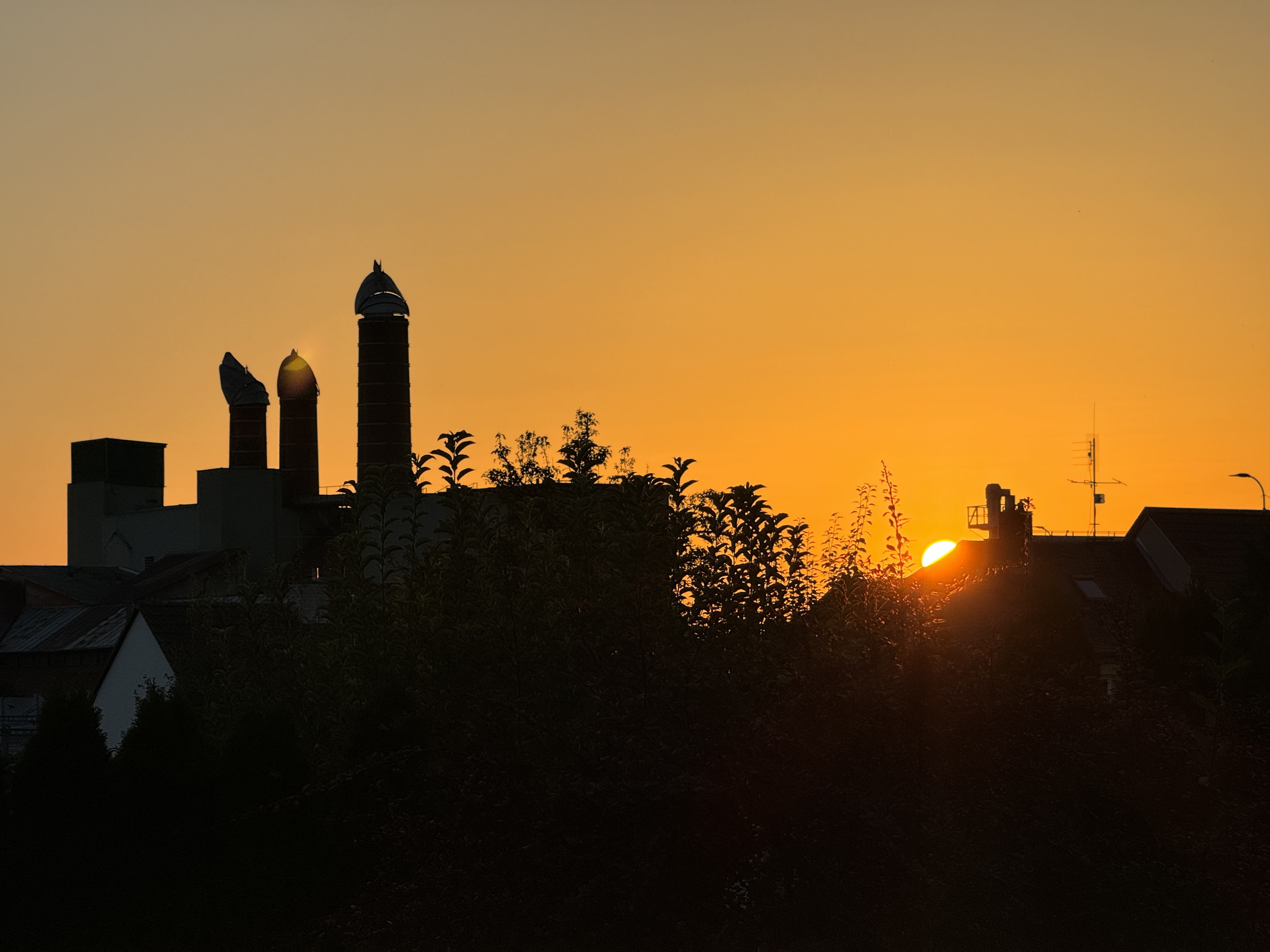 industrial sunset silhouette