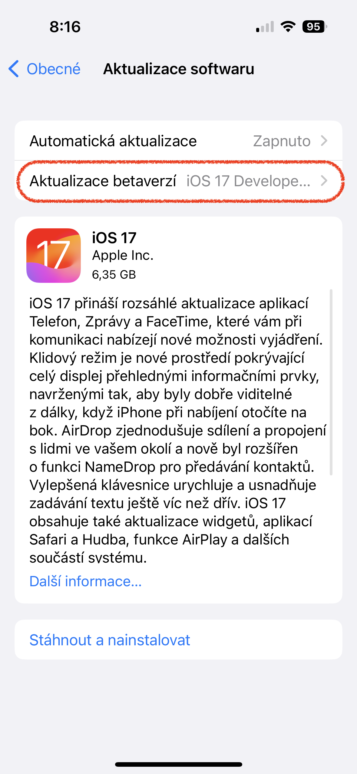 ios 17 beta update