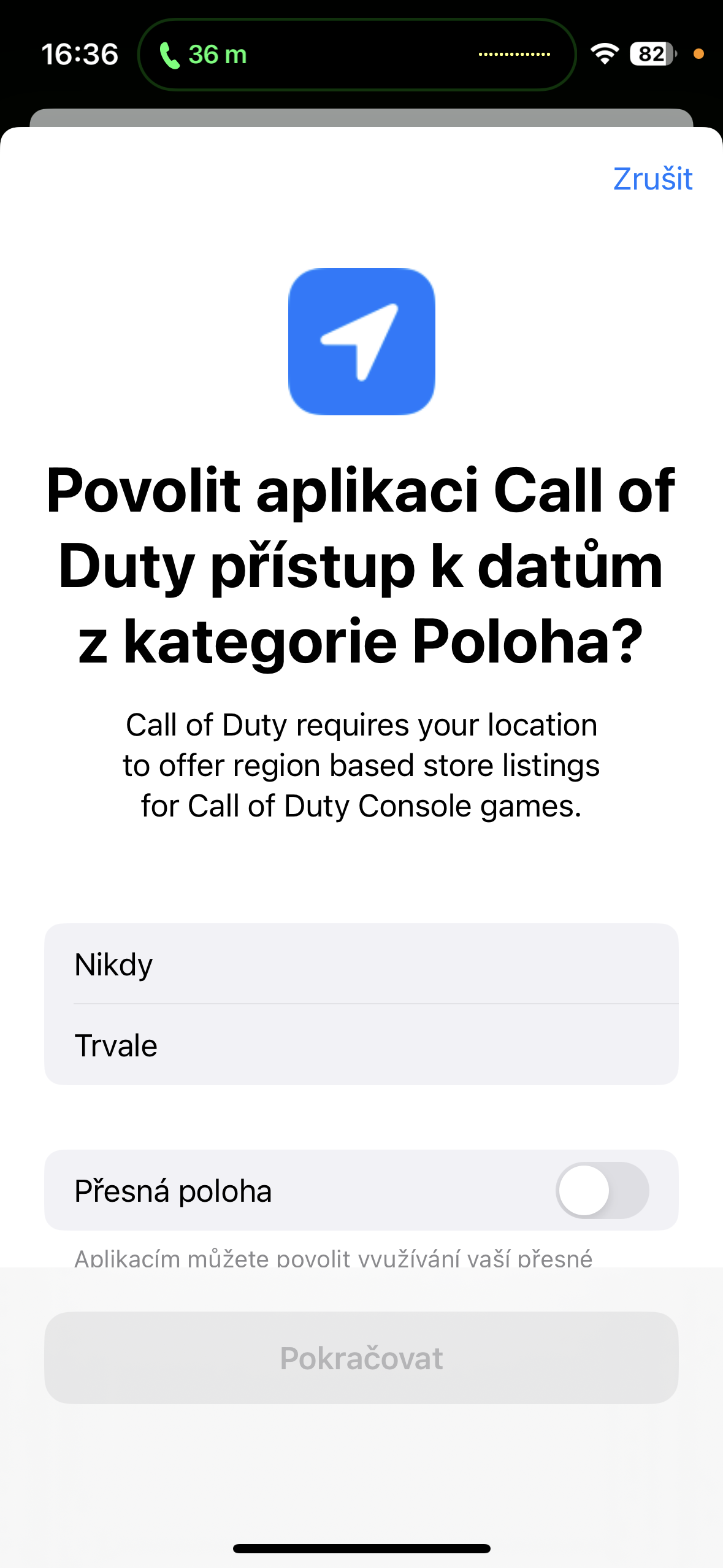 ios location access prompt
