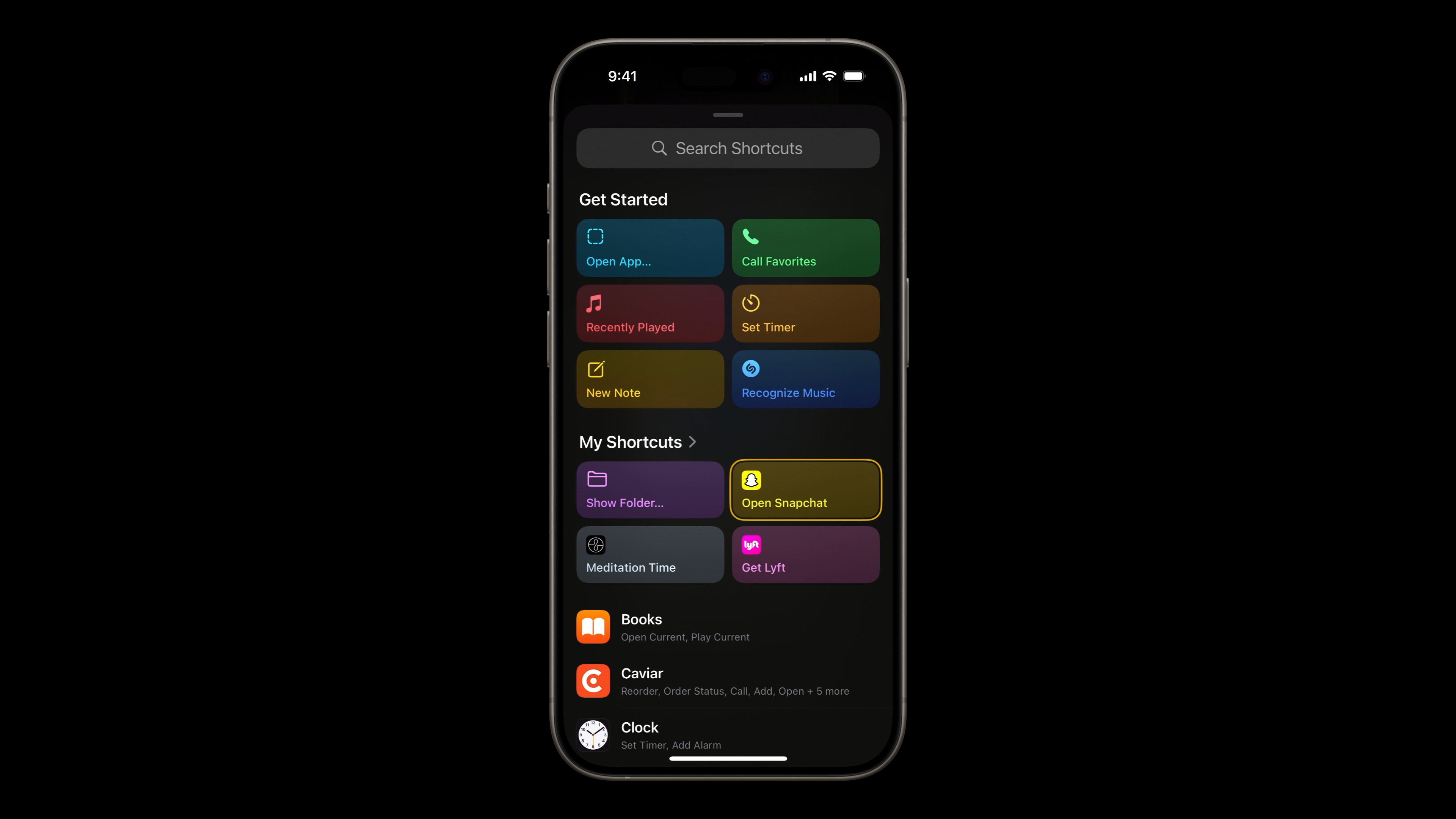 iphone 15 shortcuts menu