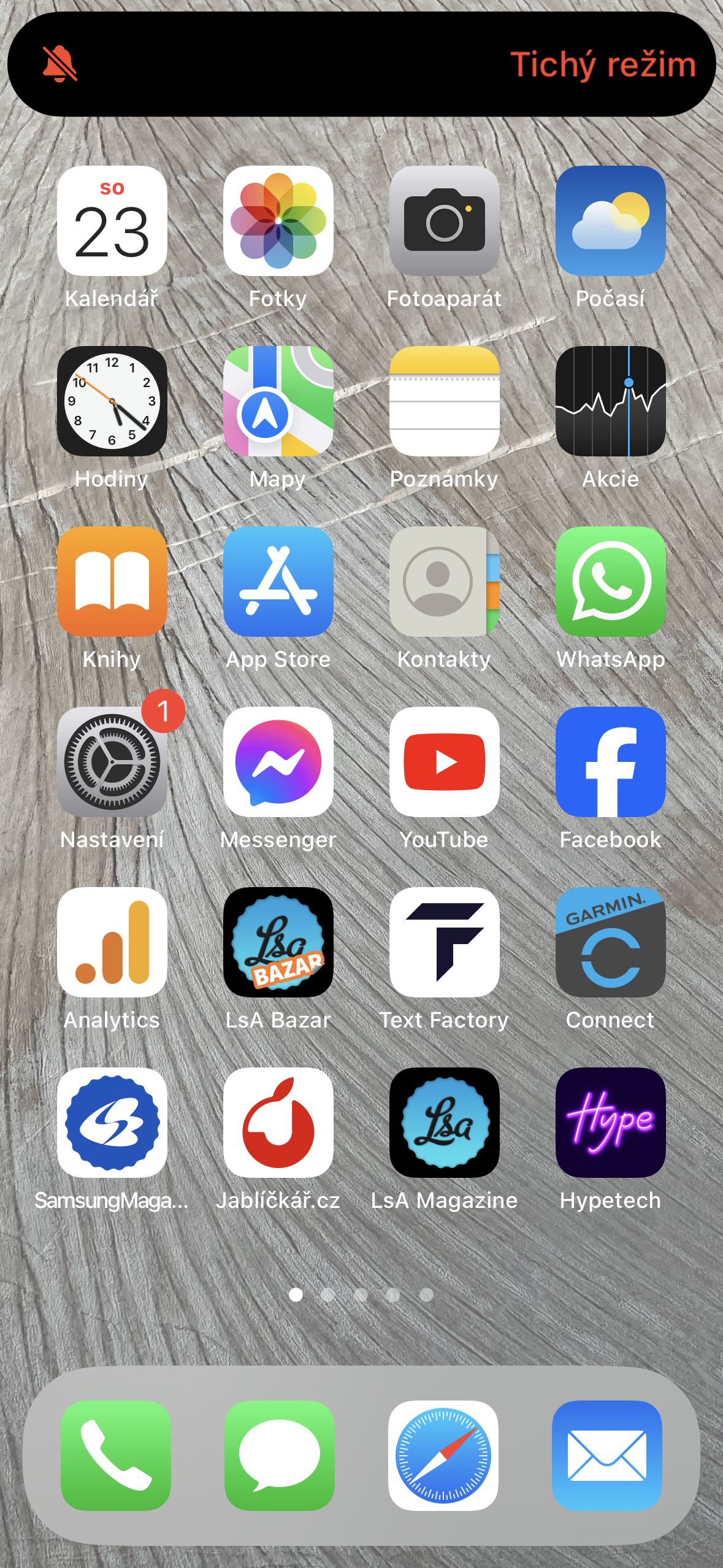 iphone home screen silent mode