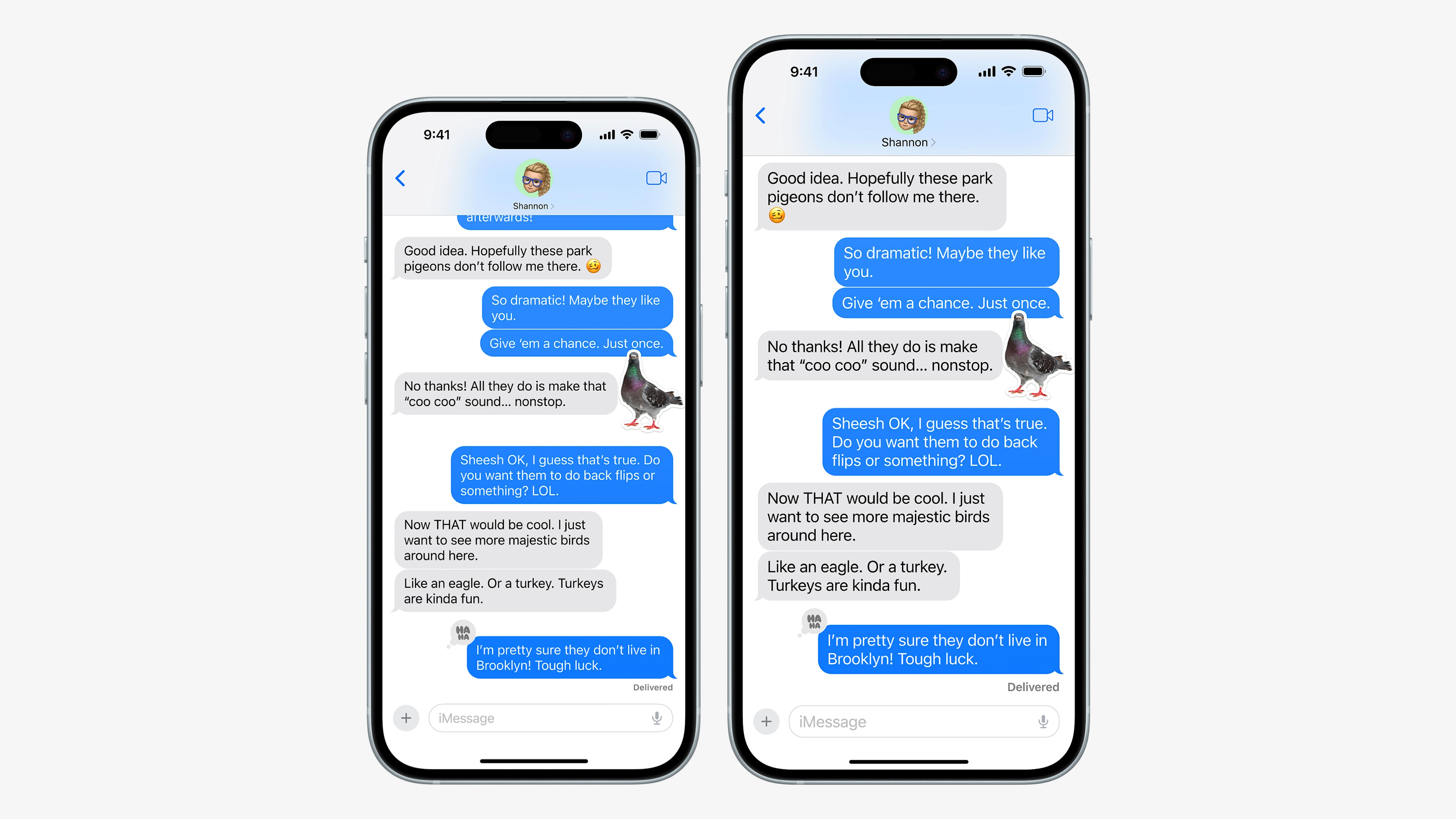 iphone messaging interface