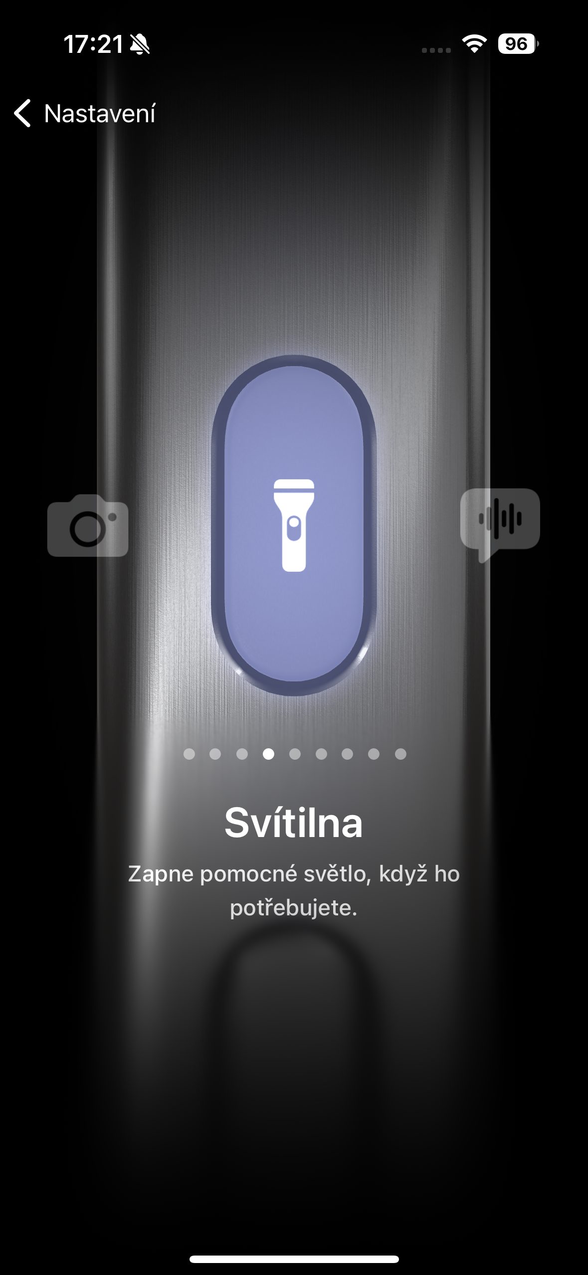 iphone settings flashlight
