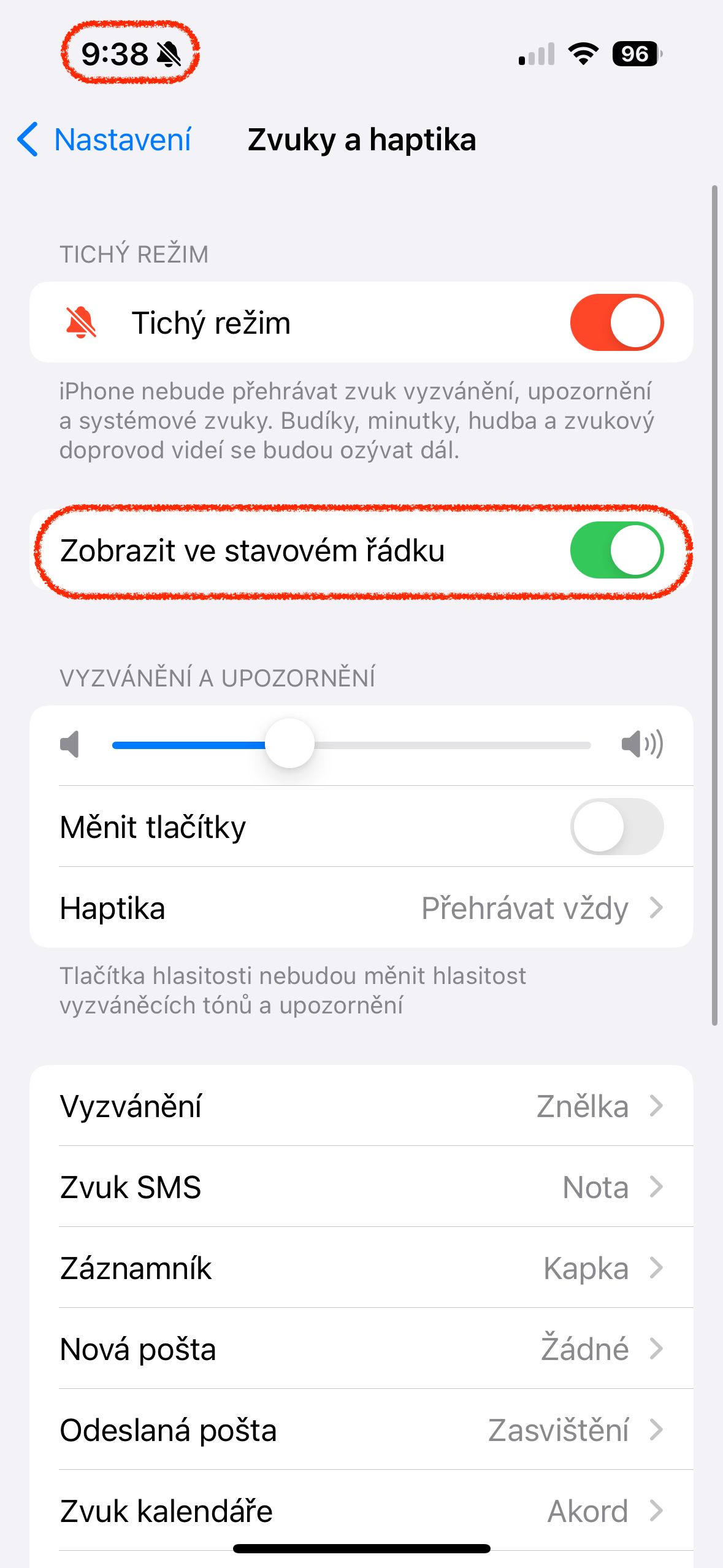 iphone sounds and haptics settings