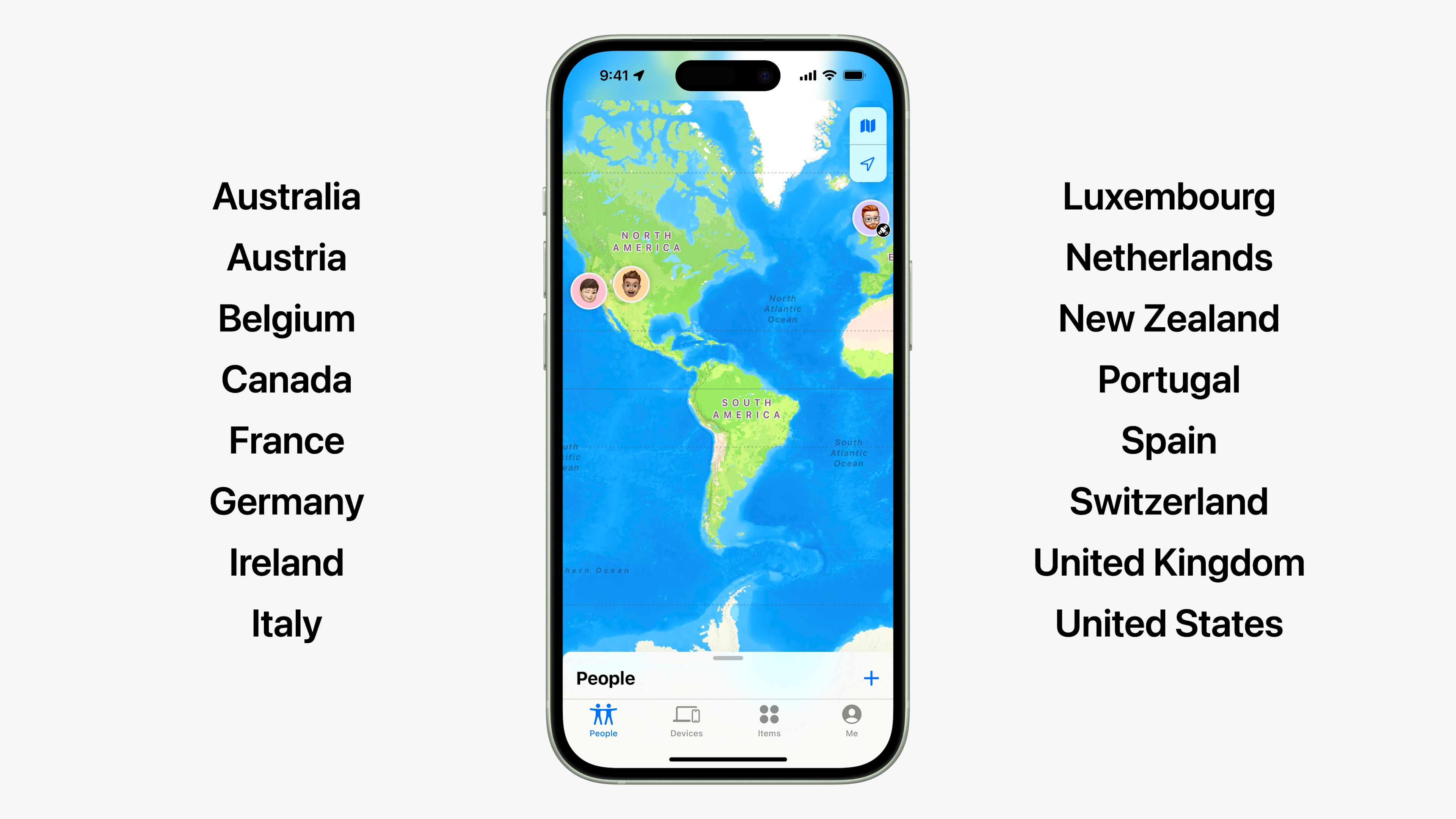 iphone supported countries list