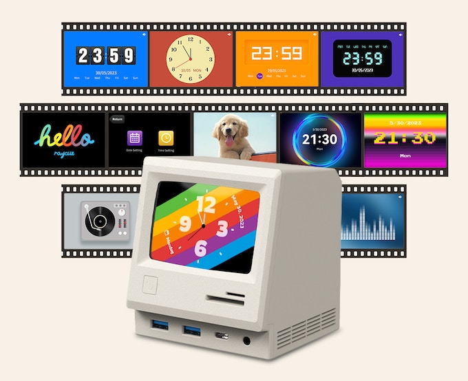 mini digital clock with displays