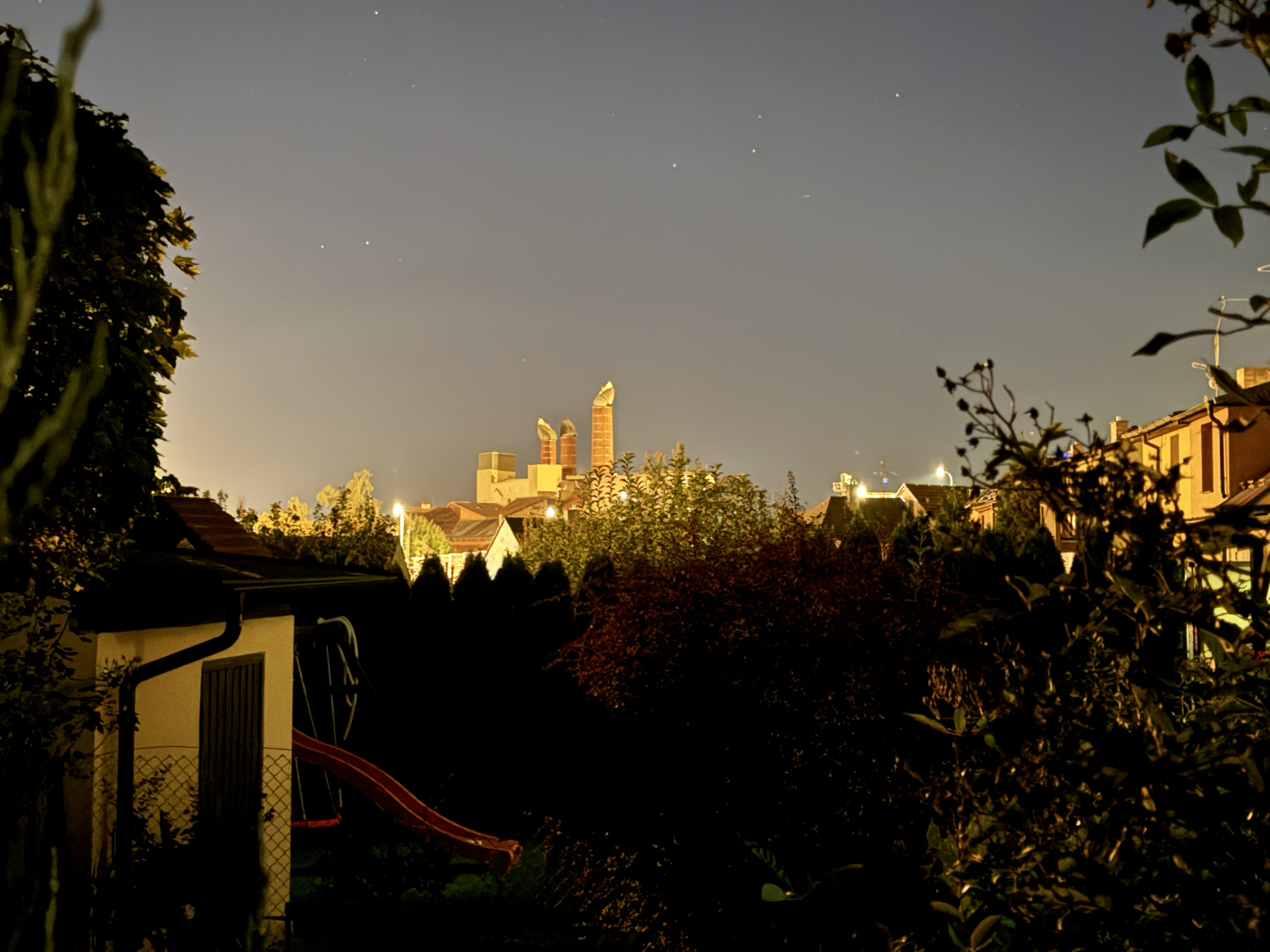 night industrial skyline