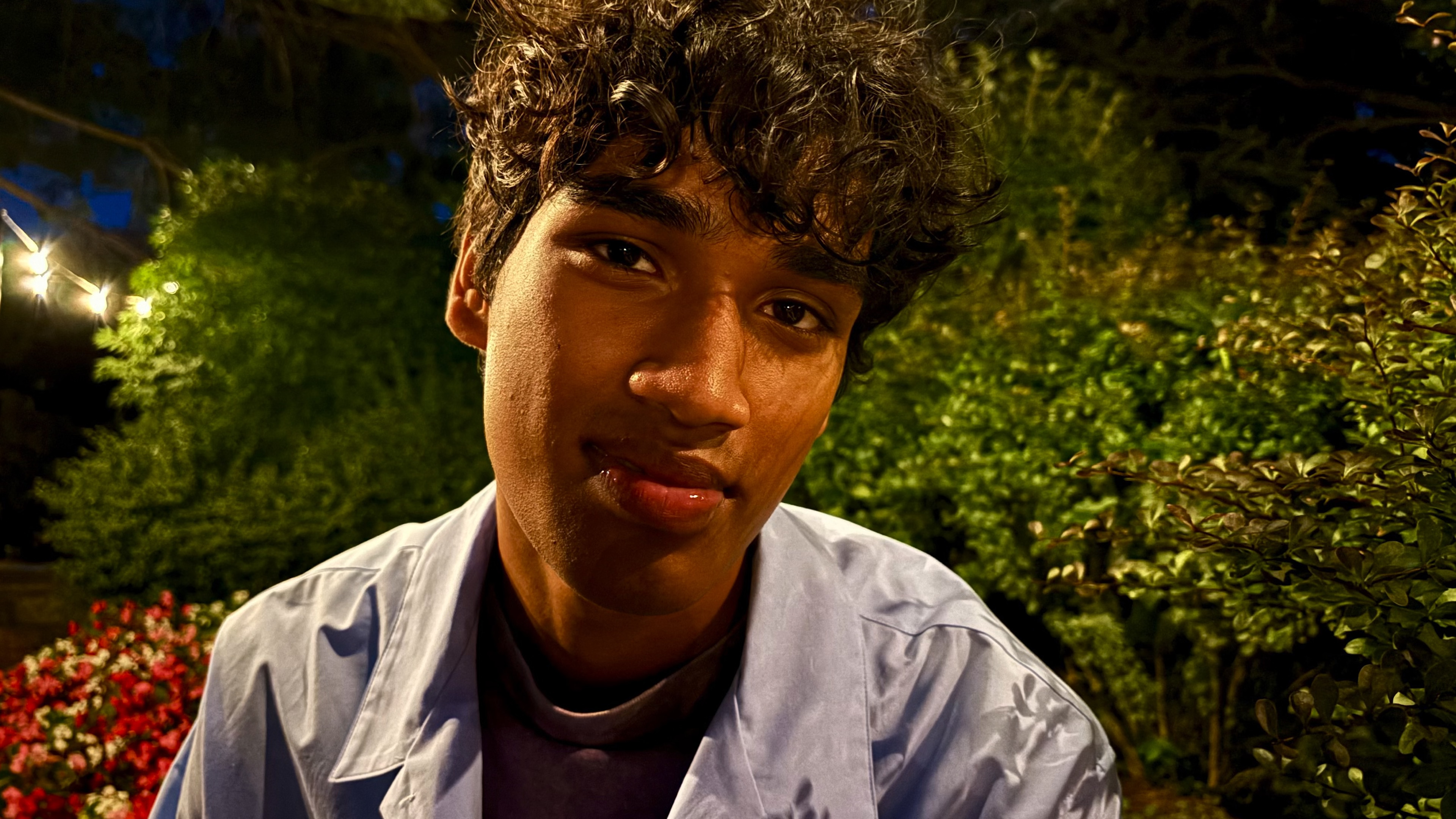 night portrait outdoors