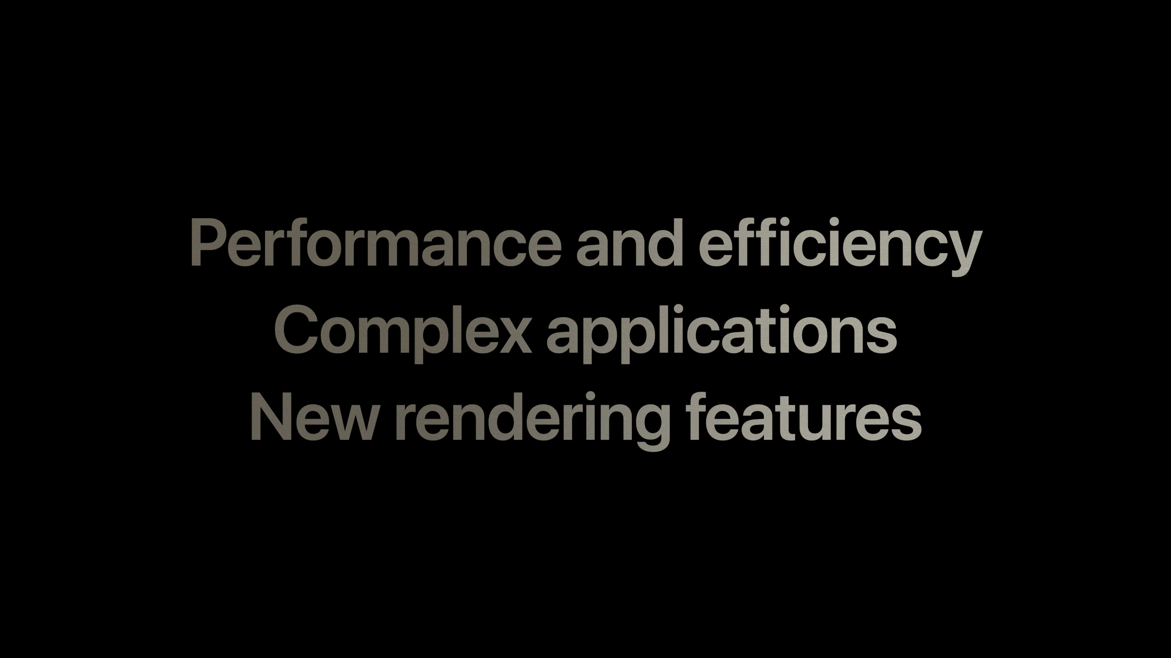 performance efficiency rendering text