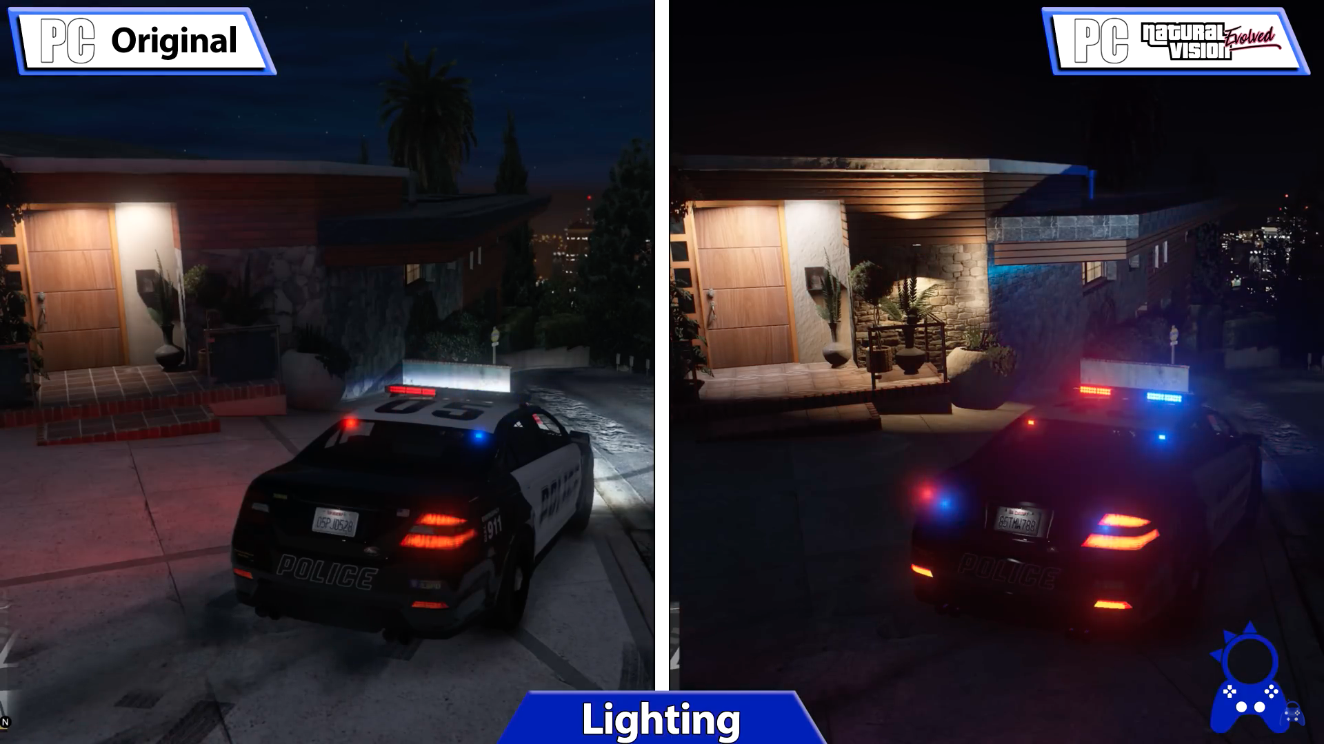police car lighting comparison